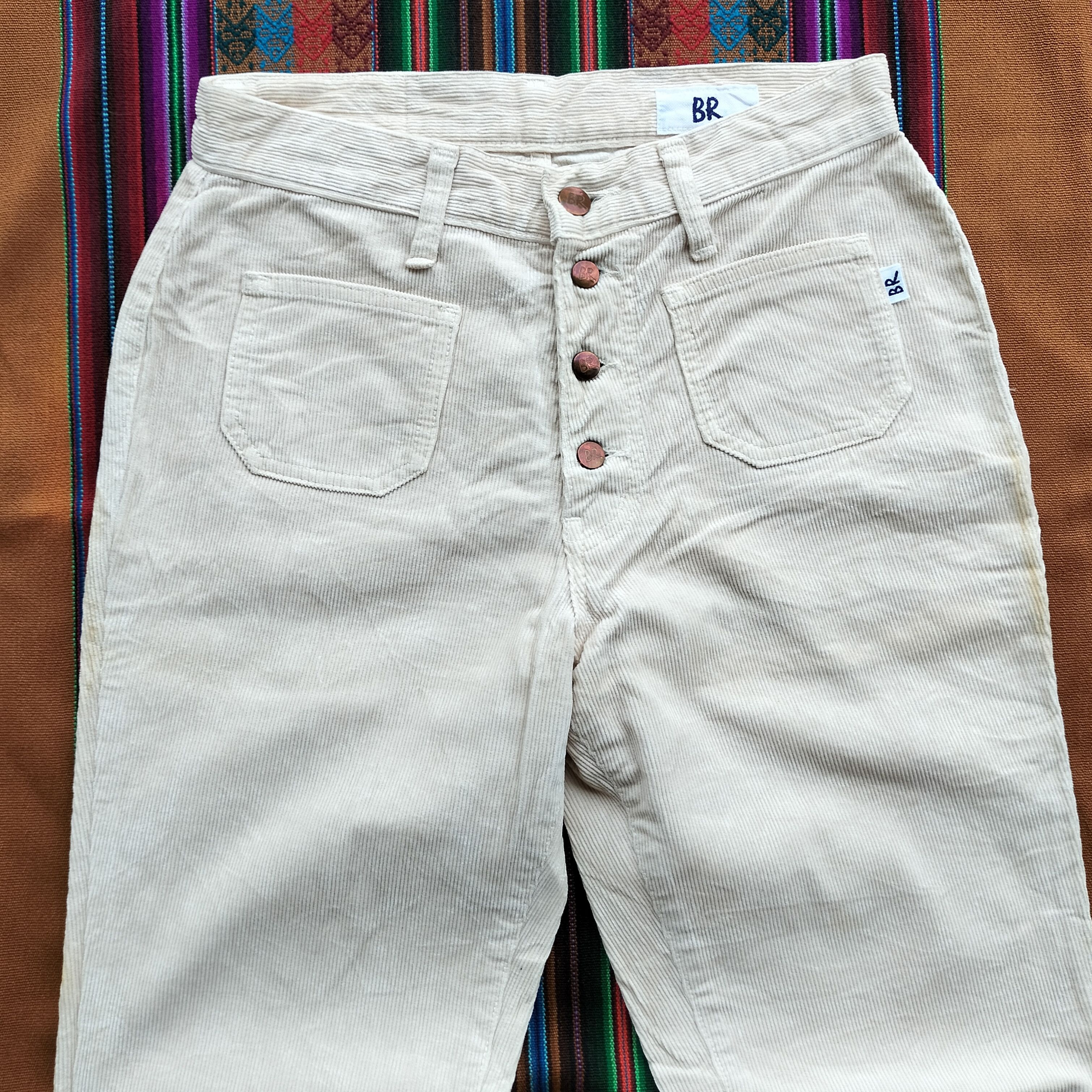 Vintage Vintage BR front pocket flare corduroy pants Size 27" / US 4 / IT 40 - 3 Thumbnail
