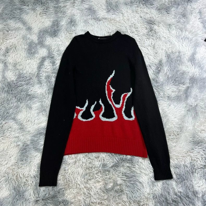 Prada Prada Wool Knit Flame Pattern Sweater - dmc Size US M / EU 48-50 / 2 - 1 Thumbnail