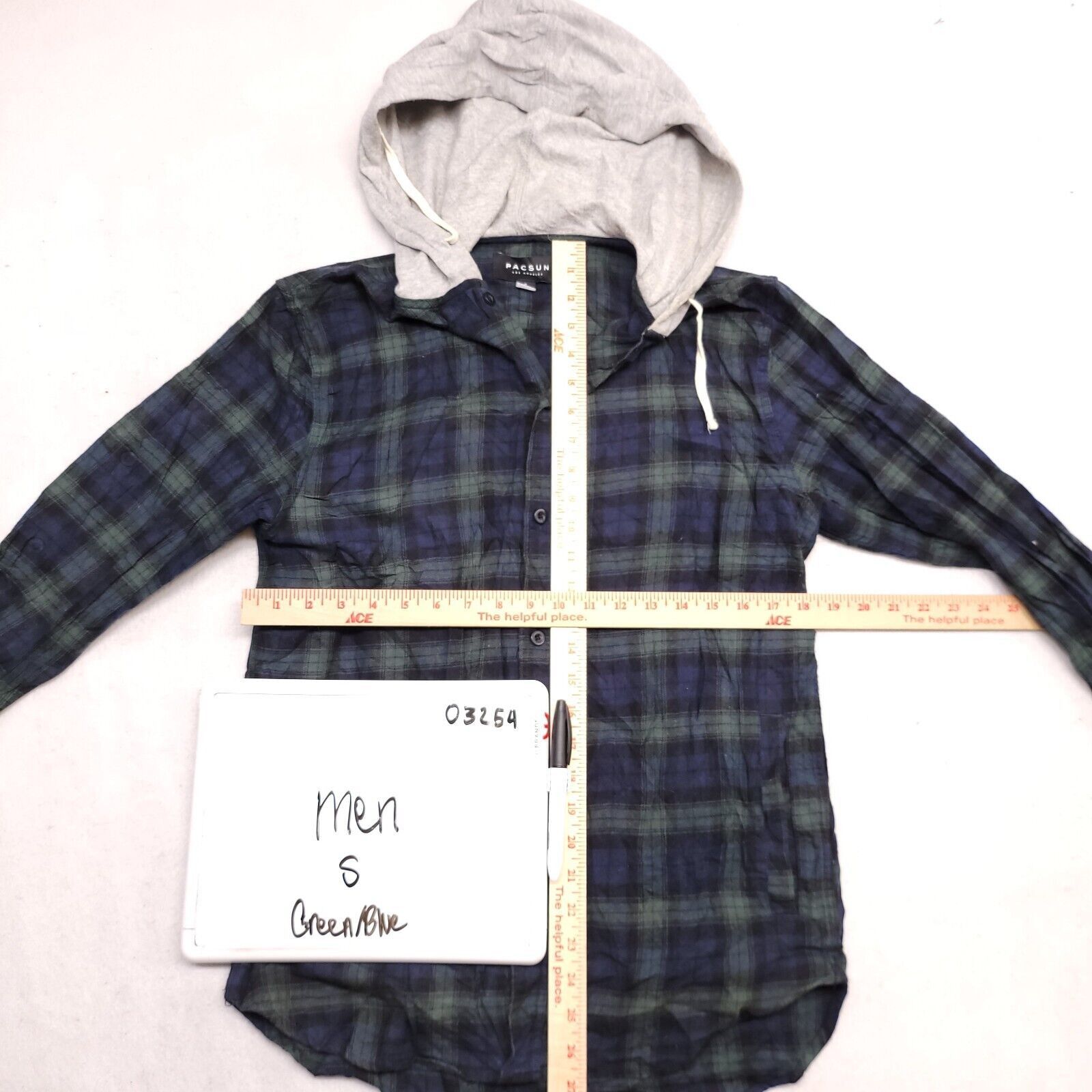 Pacsun PacSun Casual Button Up Hoodie Mens Size Small S Blue Green Size US S / EU 44-46 / 1 - 6 Thumbnail