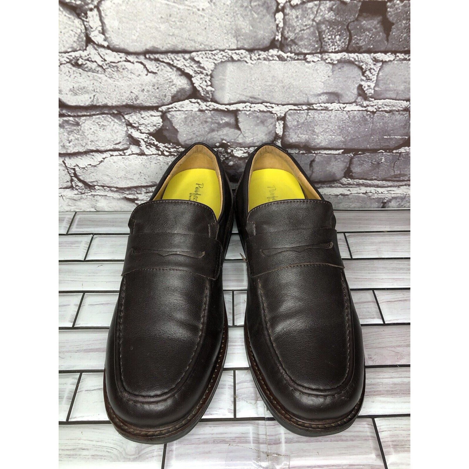 Other Gravity Defyer Ludvig Brown Leather Slip On Loafers Shoes Me Size US 8 / EU 41 - 12 Thumbnail