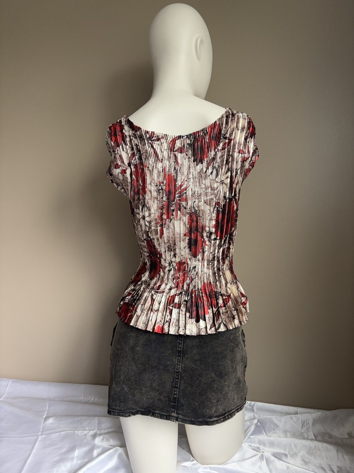 Japanese Brand × Vintage Super stretch vintage printed blouse t-shirt flowers Size ONE SIZE - 6 Thumbnail