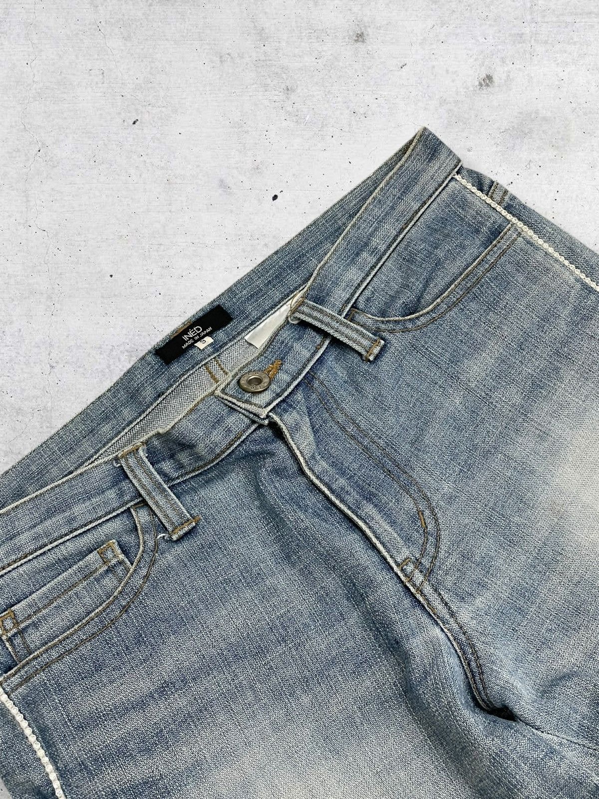 Yohji Yamamoto VINTAGE YOHJI YAMAMOTO JAPAN DESIGNER FLARED DIAMOND DENIM Size US 30 / EU 46 - 9 Thumbnail