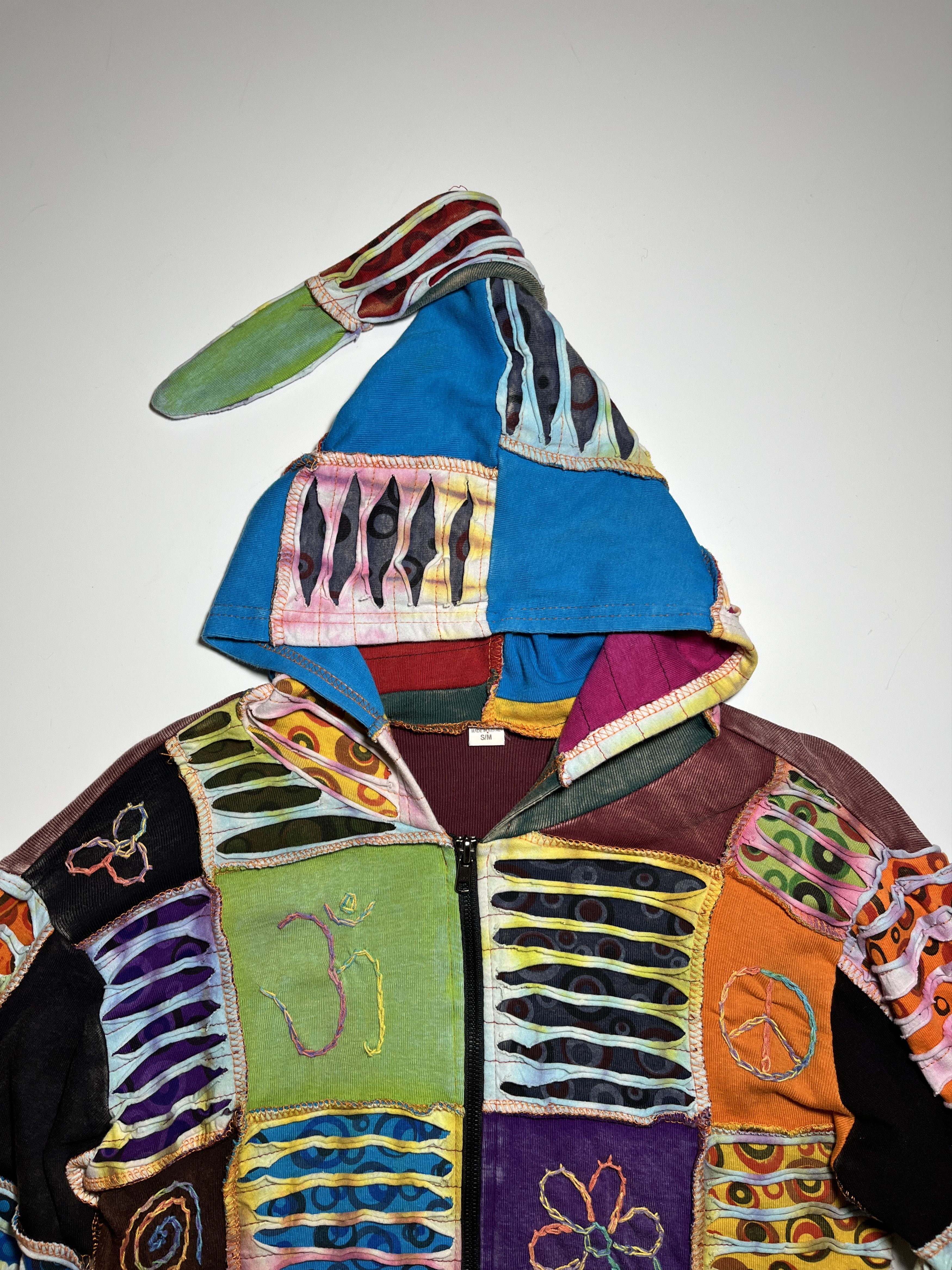 Vintage Vintage Women's Patchwork Nepal Hippie Zip Hoodie Size S / US 4 / IT 40 - 10 Thumbnail