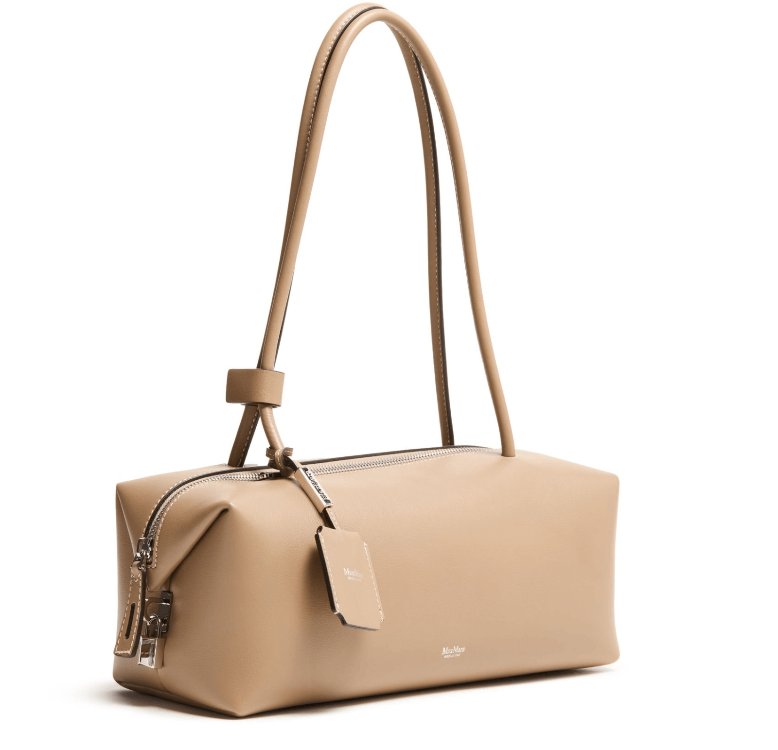 Max Mara MAX MARA Holdall Beige Leather Shoulder Bag New/Authentic Size ONE SIZE - 2 Thumbnail