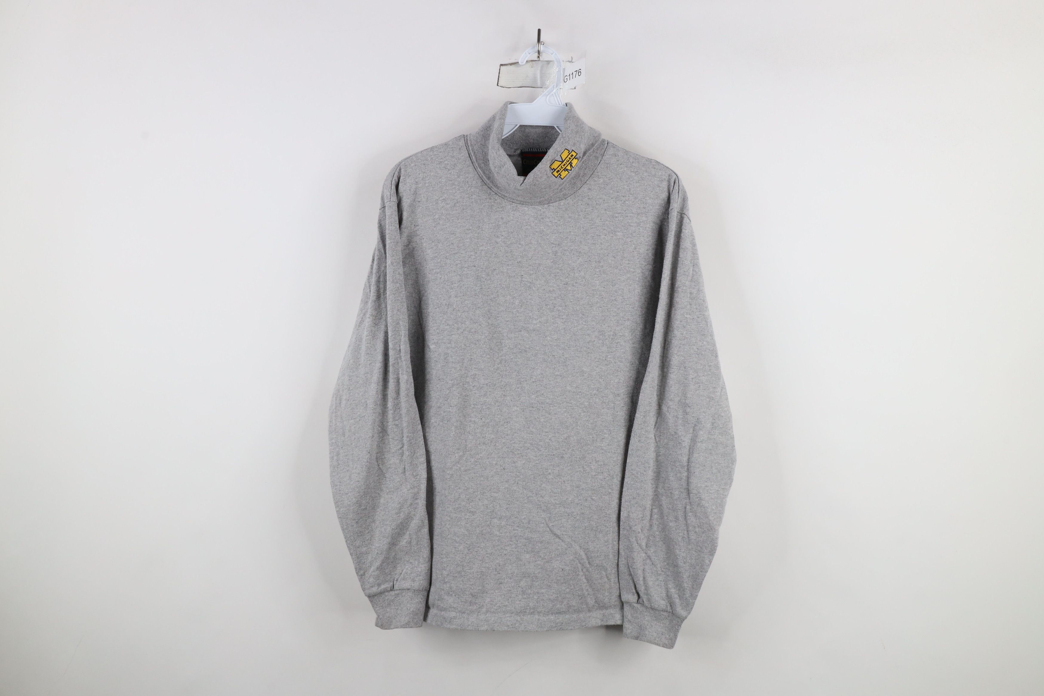 Vintage Vintage 90s University of Michigan Turtleneck T-Shirt USA Size M / US 6-8 / IT 42-44 - 1 Thumbnail
