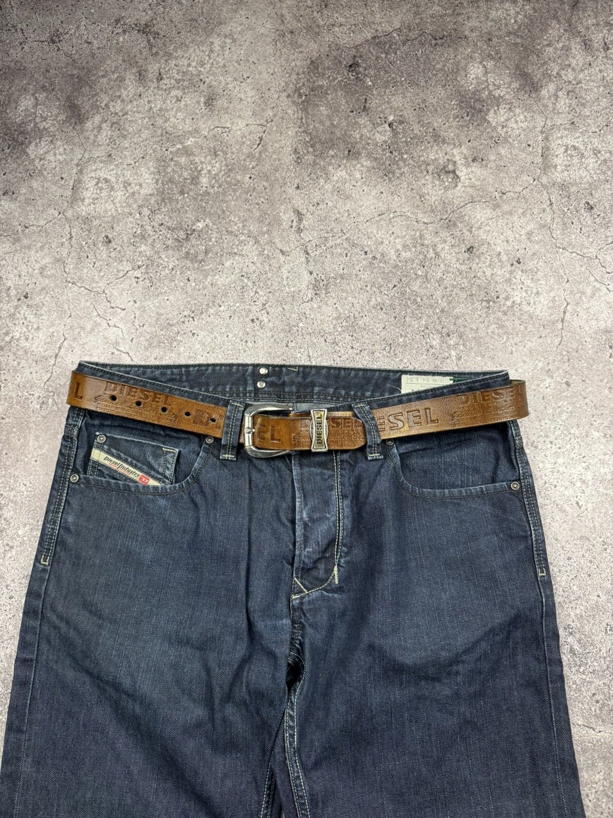 Diesel Diesel Vintage Y2K Japanesse Western Leather Monogram Belt Size ONE SIZE - 1 Thumbnail