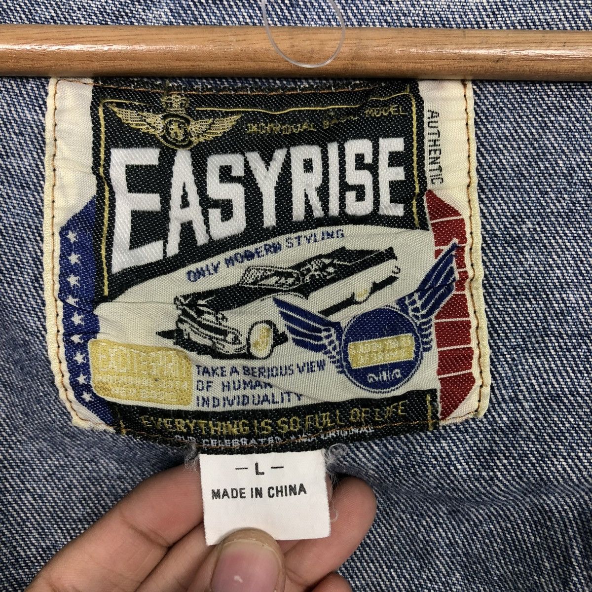 Japanese Brand 🔥VINTAGE BIKER DENIM JACKET EASY RIDE ACID ISSEY MIYAKE Size US L / EU 52-54 / 3 - 19 Thumbnail