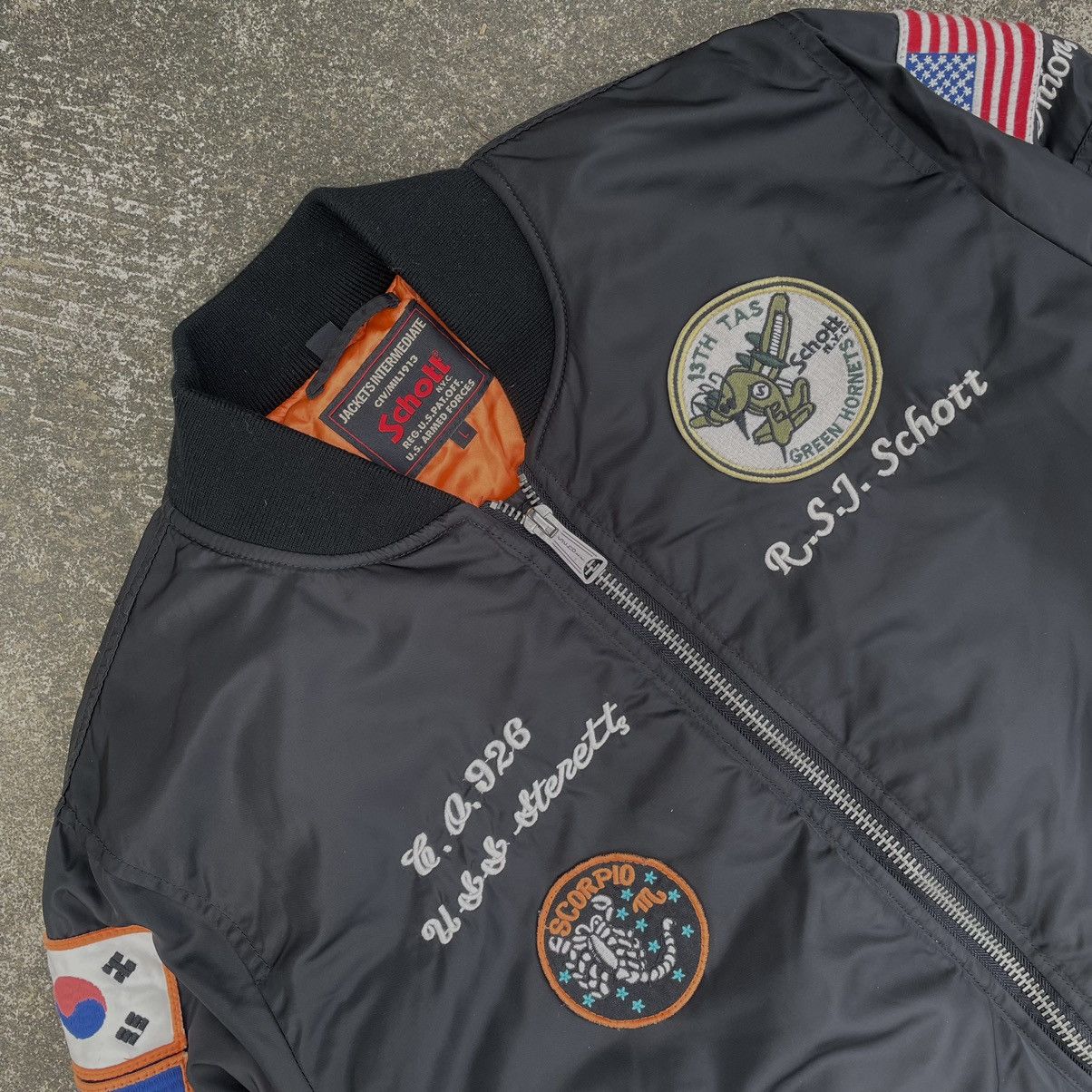 Schott Schott NYC West Pacific Souvenir Flight Jacket Size US L / EU 52-54 / 3 - 3 Thumbnail