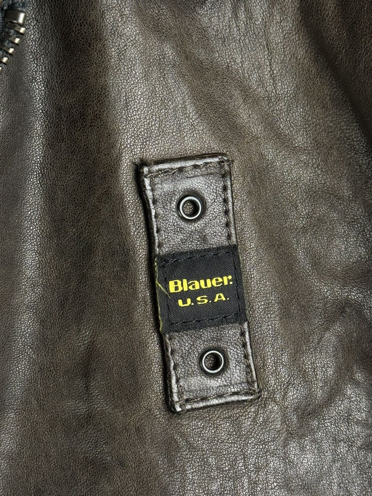 Other Vintage Blauer USA Leather Police Jacket Motorcycle 🇺🇸 Size US S / EU 44-46 / 1 - 4 Thumbnail