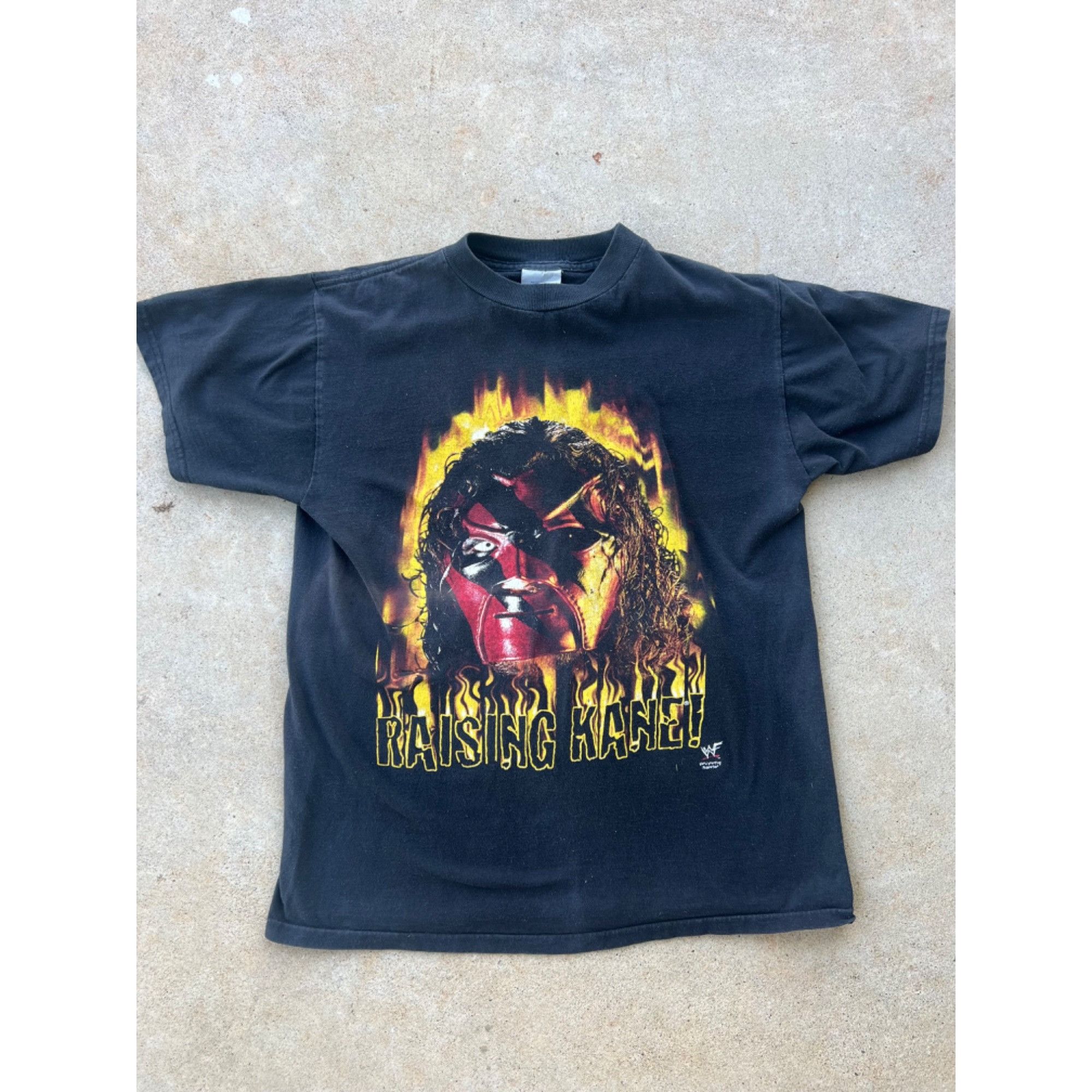 image of Vintage Tultex Wwf Raising Kane Welcome To My Nightmare Wwe in Black, Men's (Size Medium)