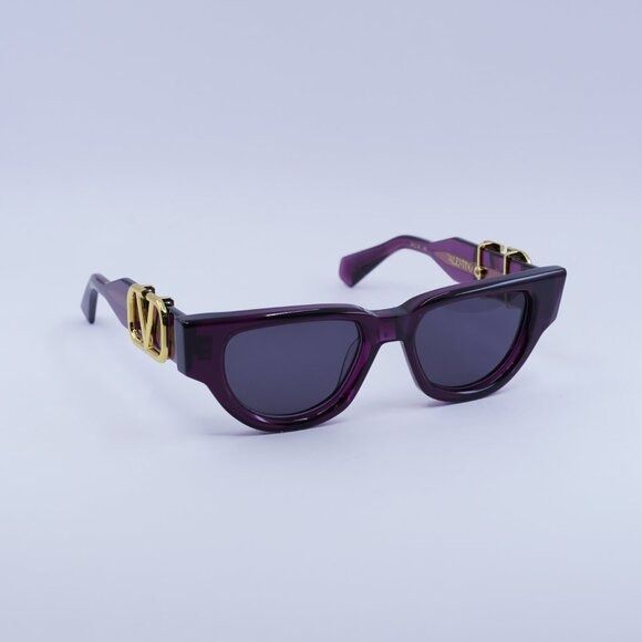 Valentino 🕶️ New Valentino V-DUE VLS-103D Sunglasses - Crystal Purple Size ONE SIZE - 4 Thumbnail