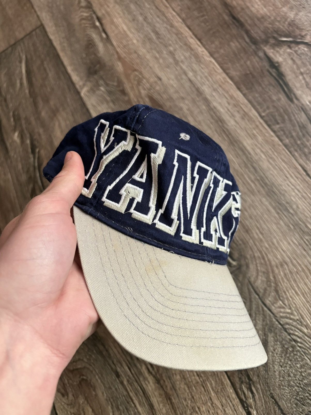 MLB × New York Yankees × Vintage Vintage 90s New York Yankees Embroider Logo Baseball Cap Hat Size ONE SIZE - 3 Thumbnail