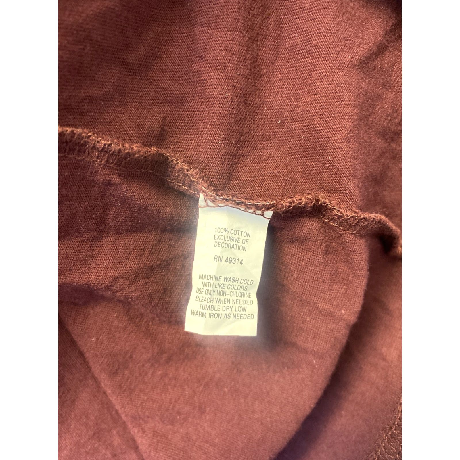 Vintage VINTAGE Women Burgundy V-Neck T-Shirt Platform Size XL / 105-28 Gears Shirt Womens Size XL / US 12-14 / IT 48-50 - 6 Thumbnail