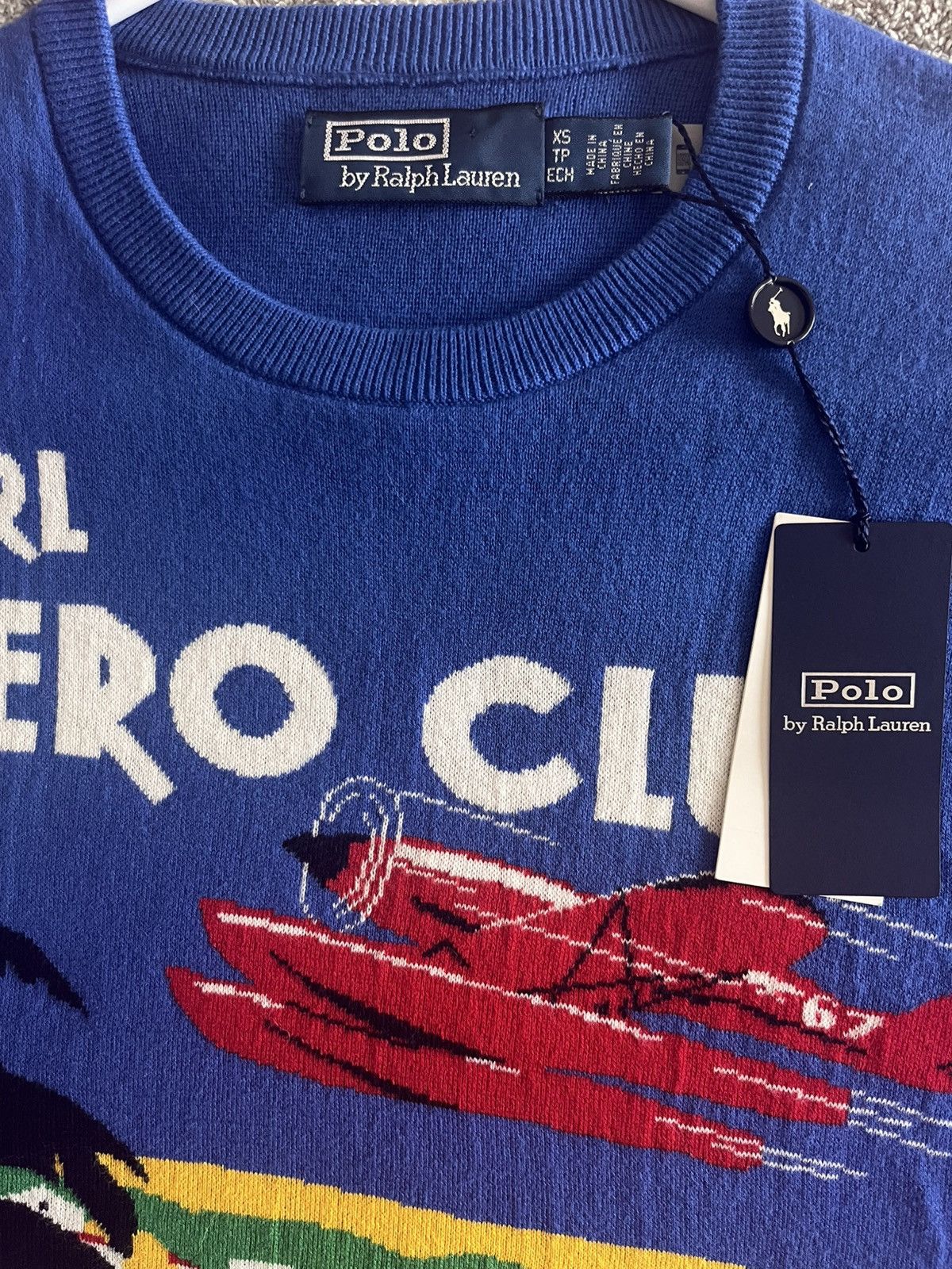 Polo Ralph Lauren Polo Ralph Lauren Cote d' Azur Aero Club Knit Graphic Size US XS / EU 42 / 0 - 4 Thumbnail