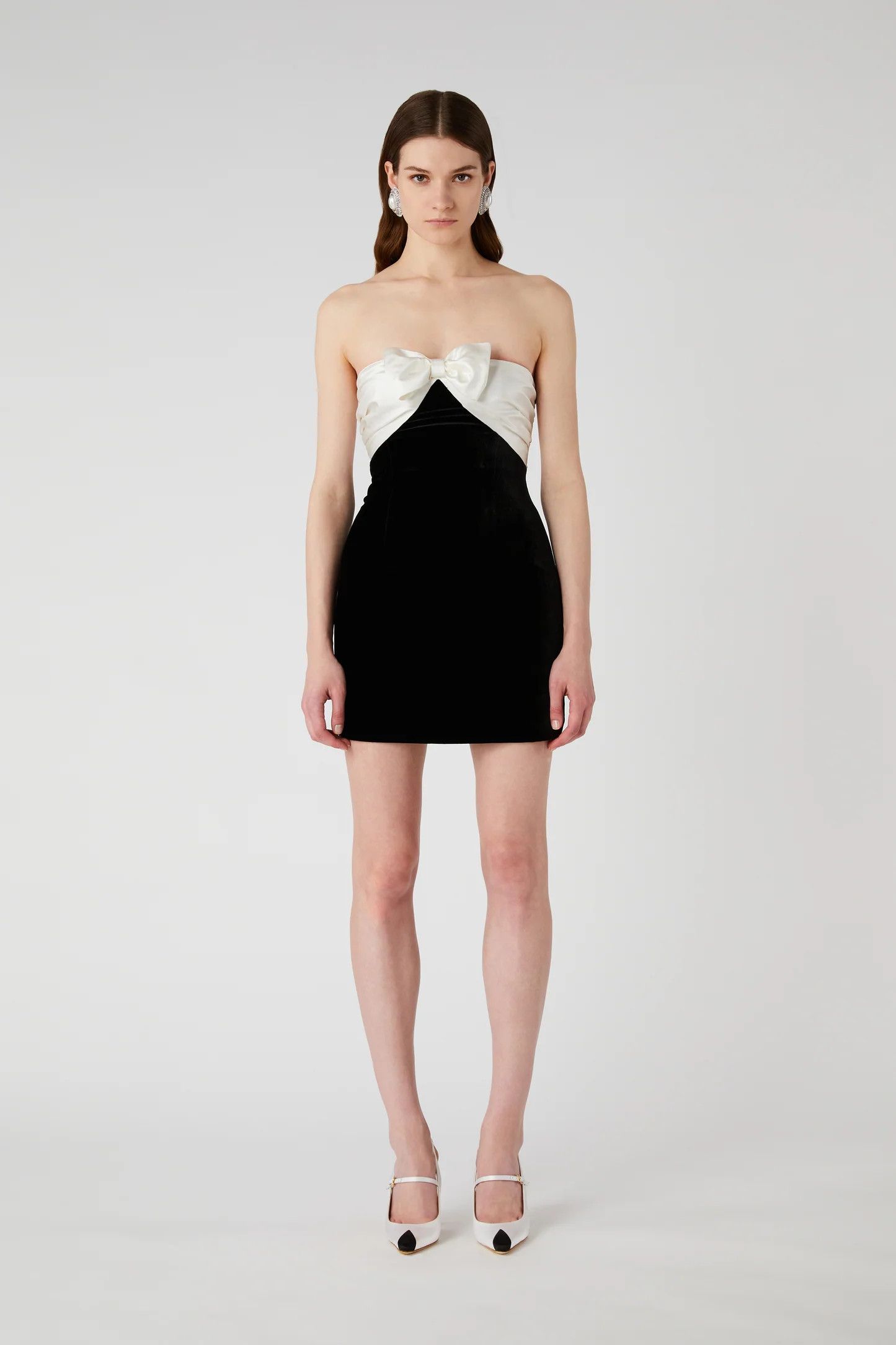 Alessandra Rich o1s22i1n0225 Velvet Mini Dress in Black Size S / US 4 / IT 40 - 2 Thumbnail