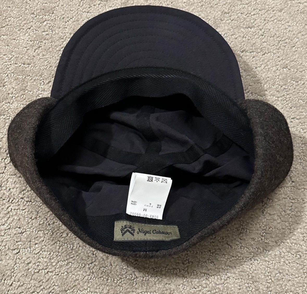 Nigel Cabourn Nigel Cabourn N-1 Deck Cap with ear covers Black Size ONE SIZE - 3 Thumbnail