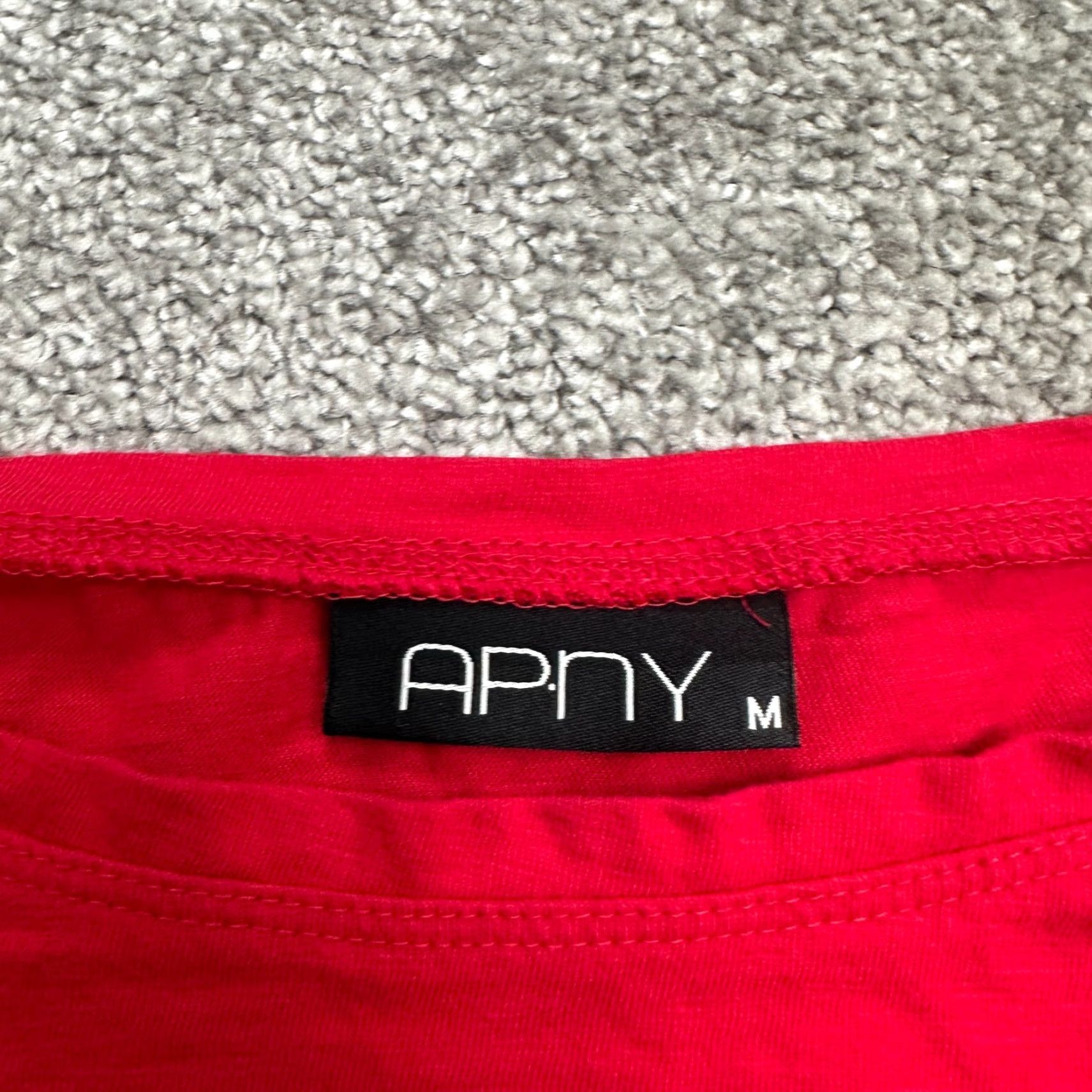 Vintage AP.NY Long Sleeve T-Shirt Womens Medium Red Round Neck 100% Cotton Casual Tee Size M / US 6-8 / IT 42-44 - 3 Thumbnail