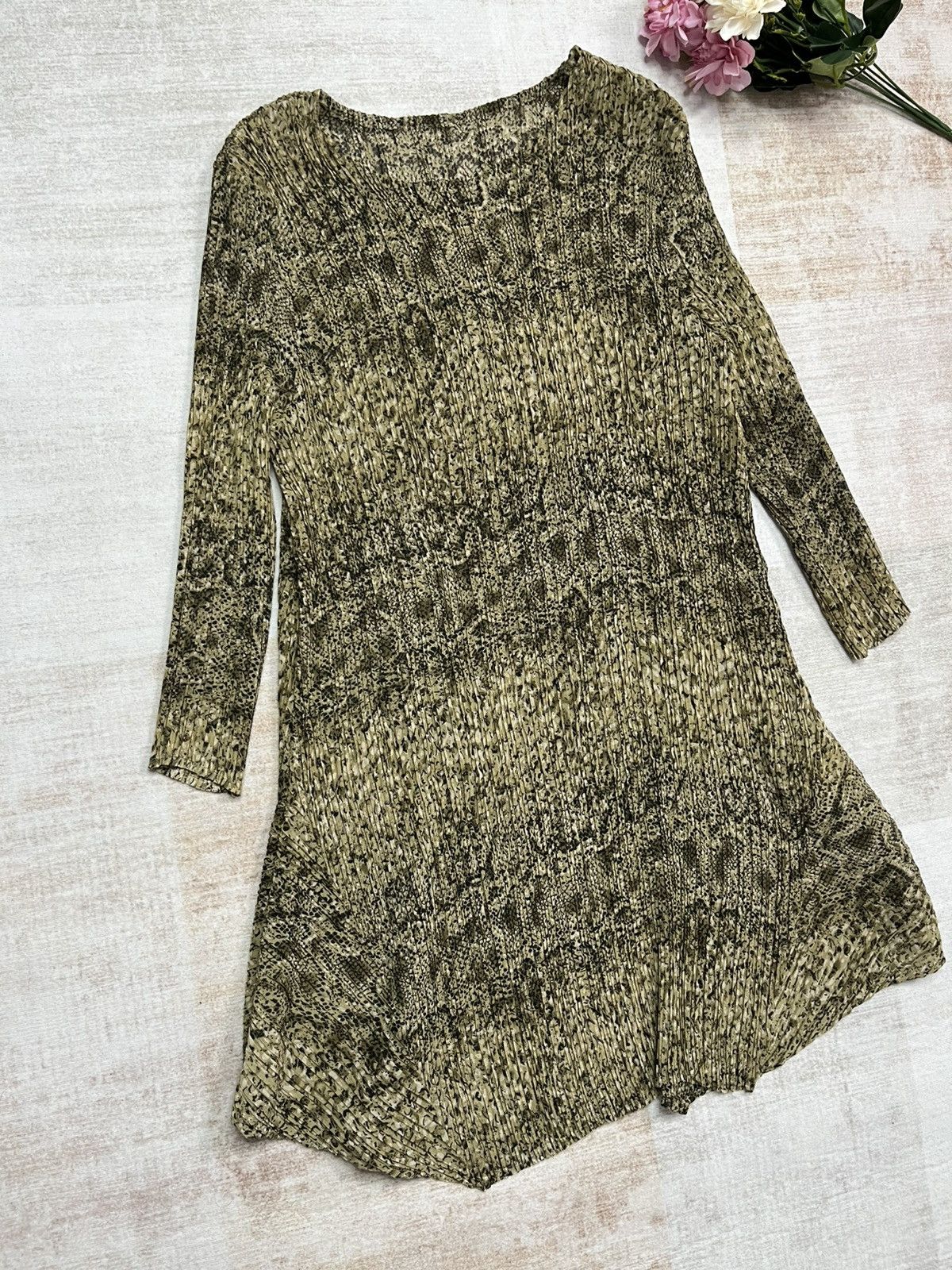 Other Pleatsme Vintage Abstract Longline Top Size L / US 10 / IT 46 - 4 Thumbnail