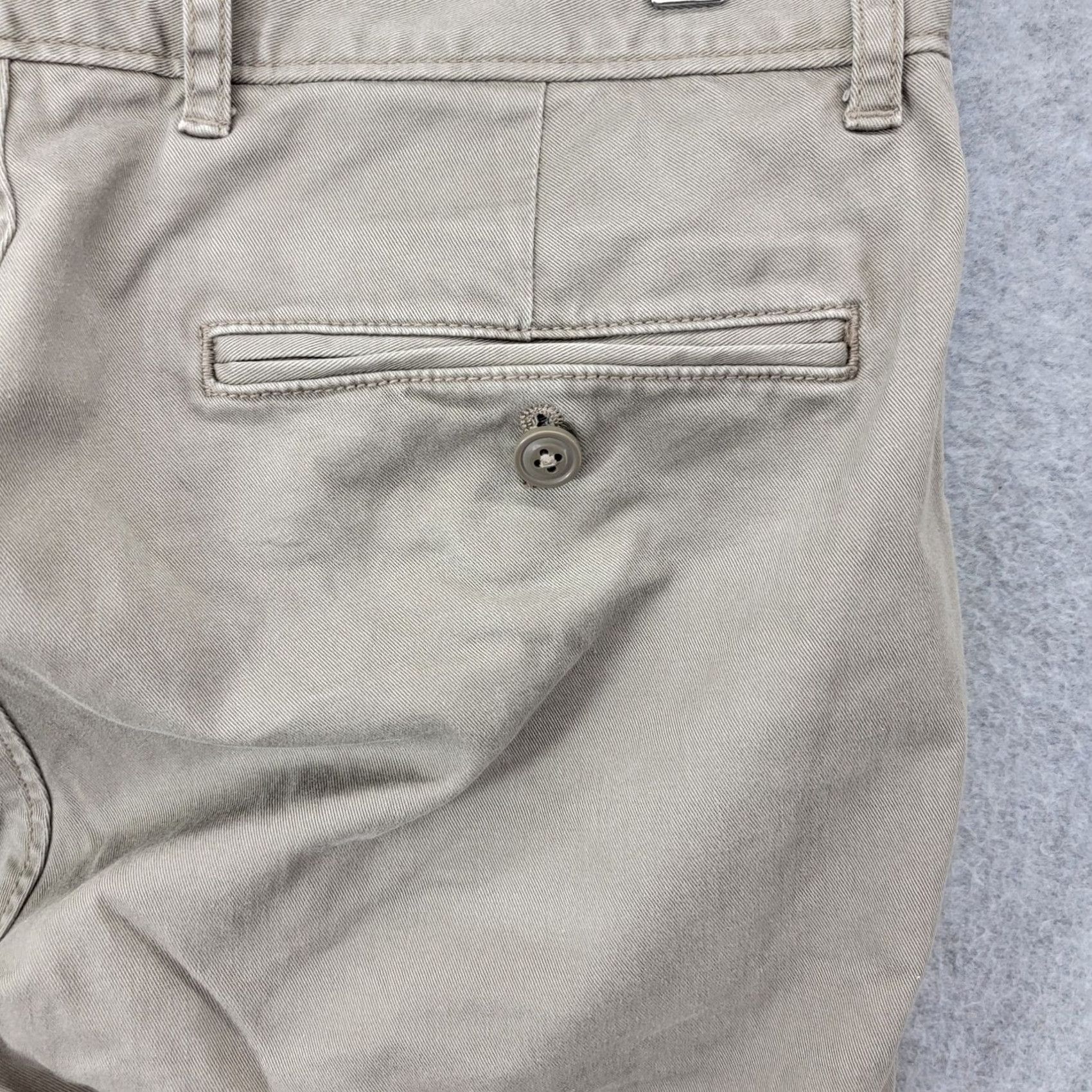 J.Crew J.CREW Chino Pants Mens Size 31x32 Beige Stretch Cotton 250 Skinny Fit Shirt Size US 31 - 6 Thumbnail