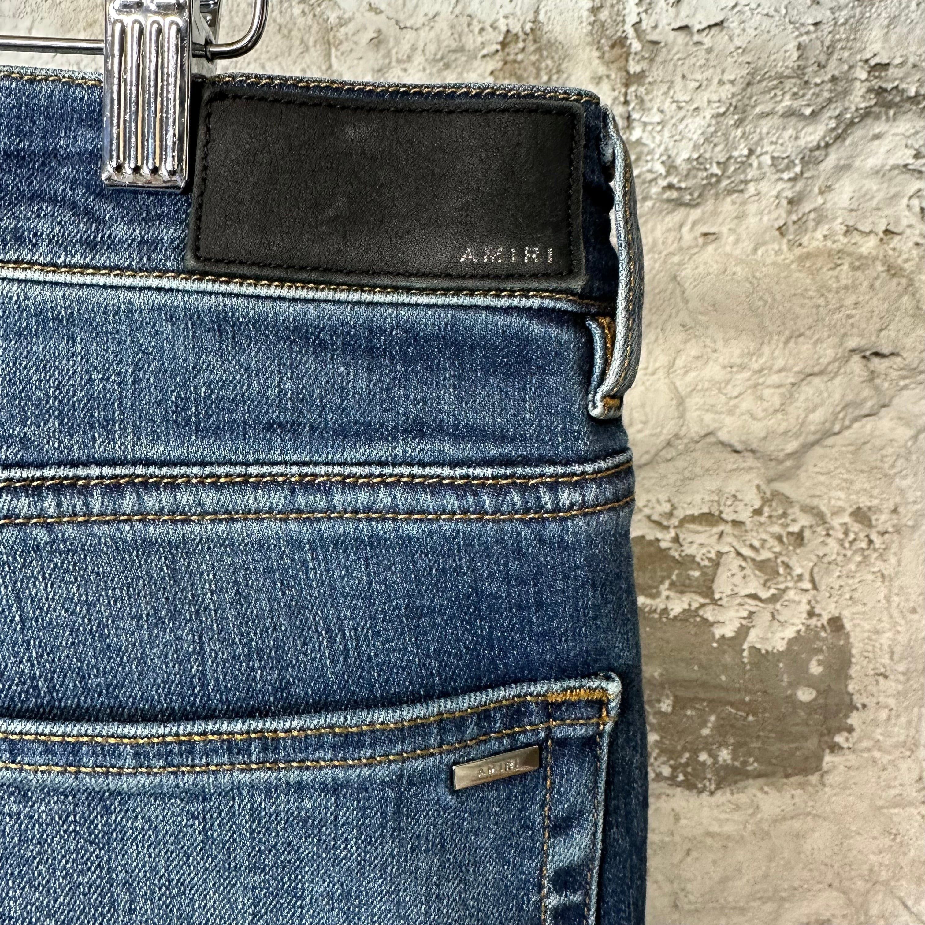Amiri Amiri Knee Rip Shotgun Dark Blue Denim Jeans Sz 36 Size US 36 / EU 52 - 3 Thumbnail