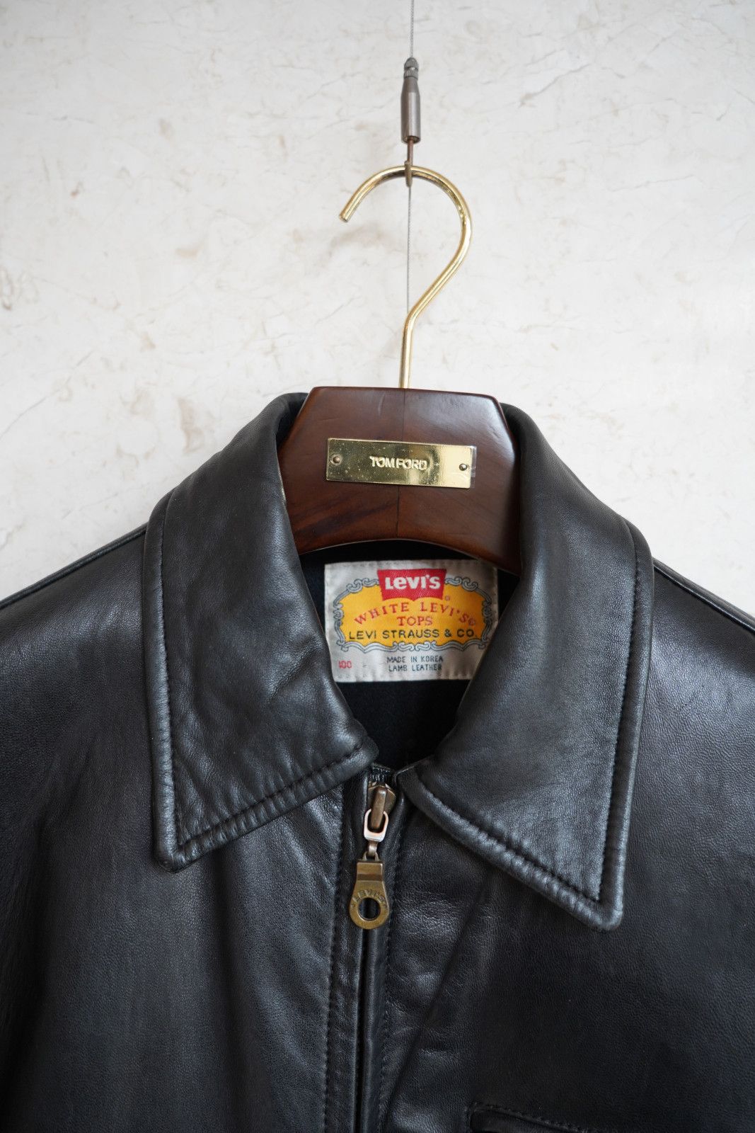 Levi's Levi’s / Lamb Leather Jacket Black / Size 100 (L) Size US M / EU 48-50 / 2 - 3 Thumbnail