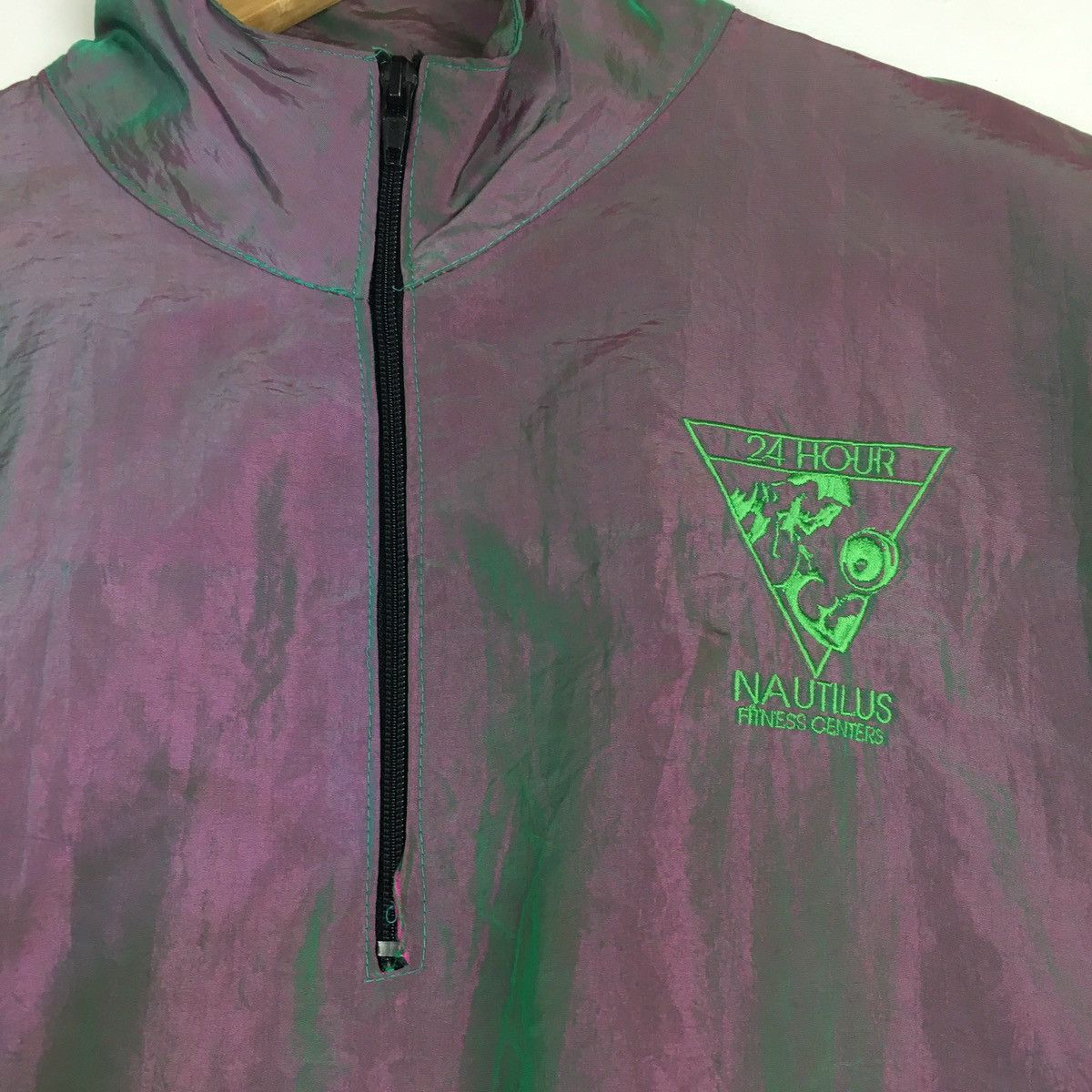 Vintage Vtg Nautilius Fitness Centers Shadow Project Windbreaker Size US XL / EU 56 / 4 - 8 Thumbnail