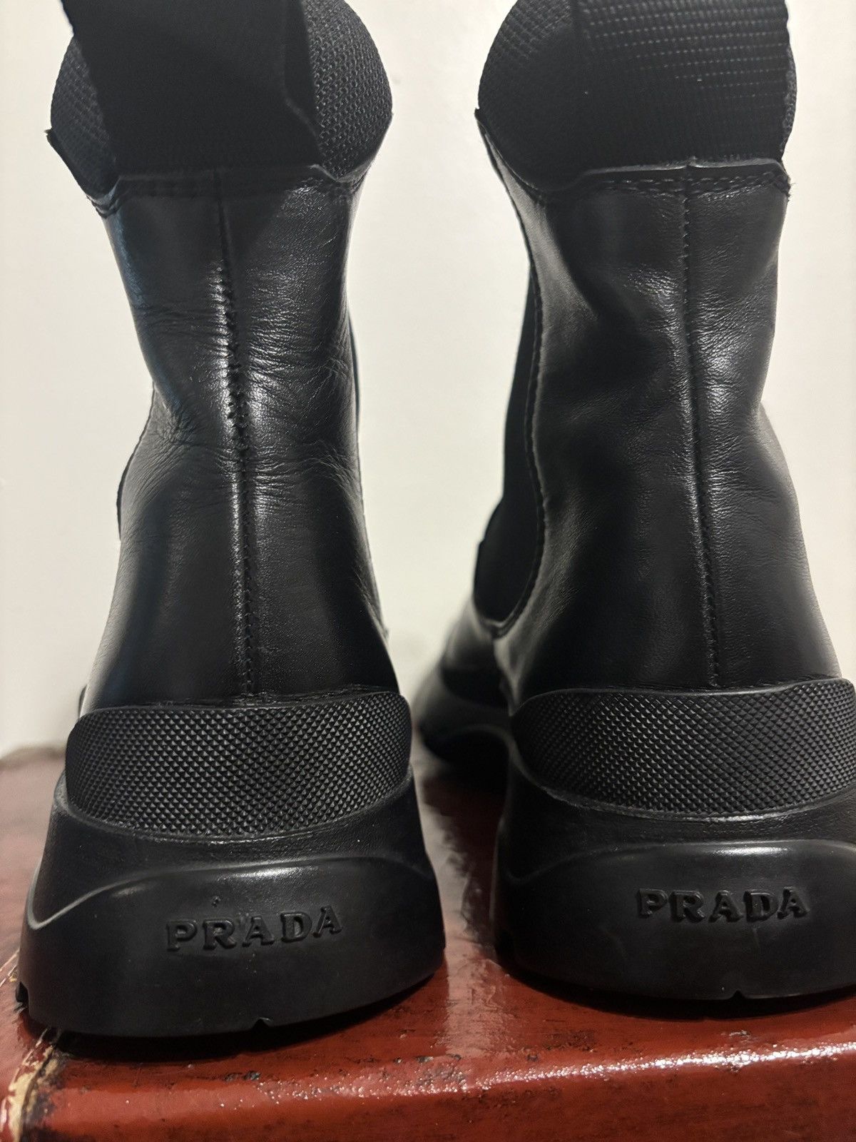 Prada Prada Brixxen Chelsea Boots Rubber Chunky Sole Size US 7.5 / EU 40-41 - 10 Thumbnail