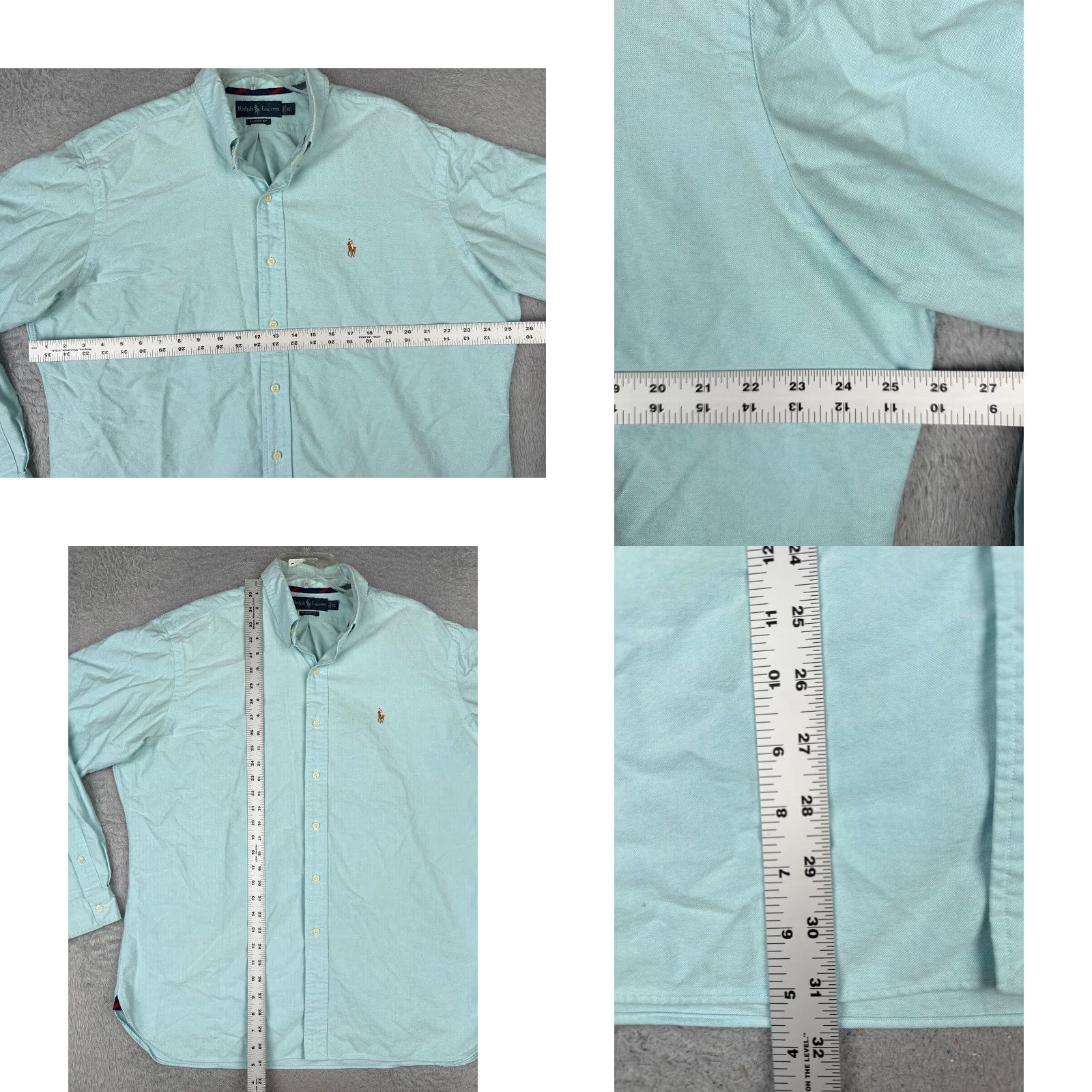 Polo Ralph Lauren VINTAGE Polo Ralph Lauren Shirt Men XL Blue Button-Up Cotton Long Sleeve Solid, Pocketed, Collared, Regular Fit, Wool? Size US XL / EU 56 / 4 - 8 Thumbnail