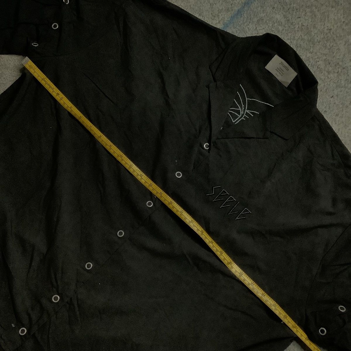 Anime × Cartoon Network × Vintage Jouetie Evangelion Black Shirt Y2K Style Size US M / EU 48-50 / 2 - 9 Thumbnail