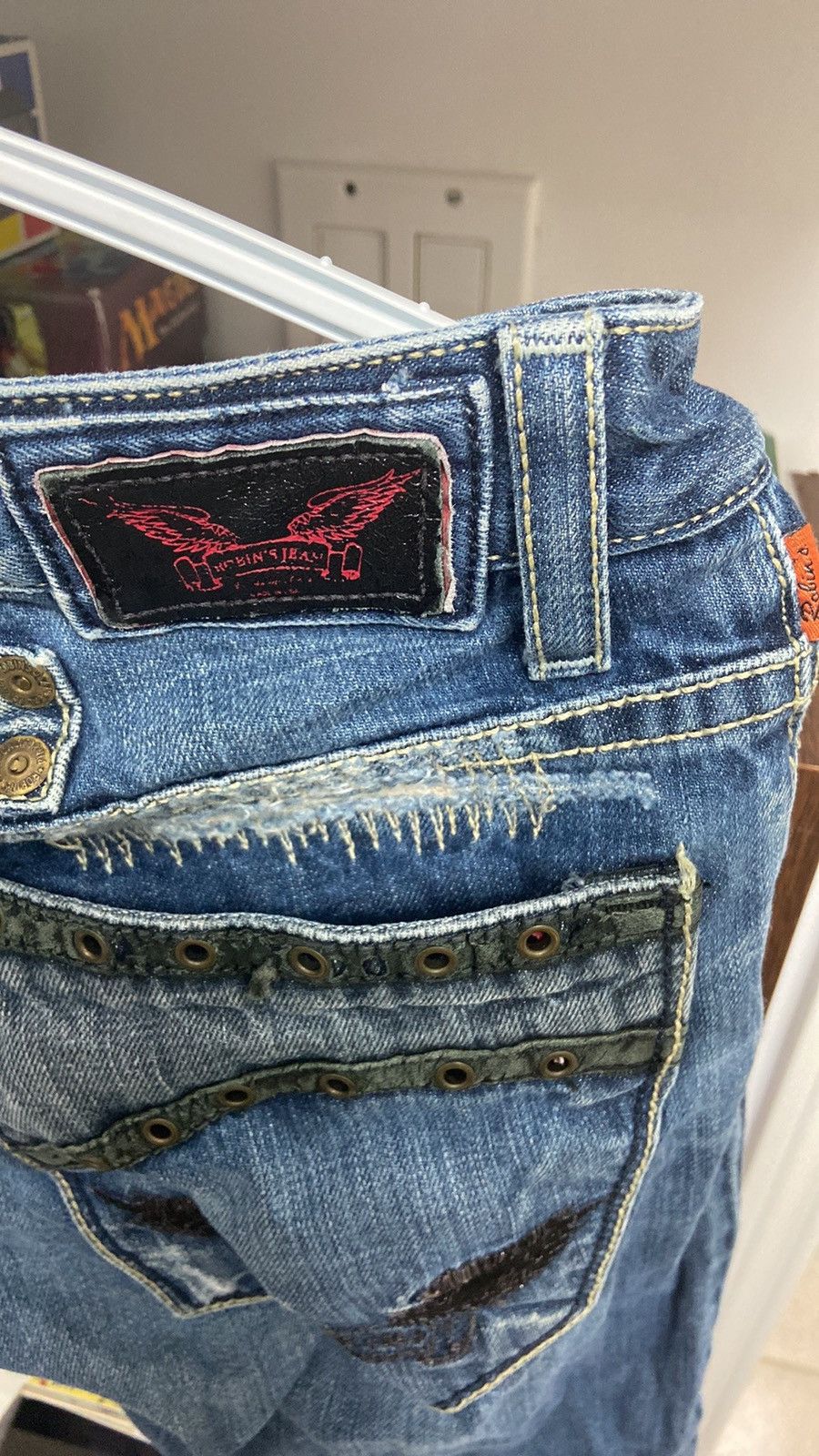 Robins Jeans × Vintage VTG Y2K Robin’s Jean Distressed Jeans Size 30 Size US 30 / EU 46 - 6 Thumbnail