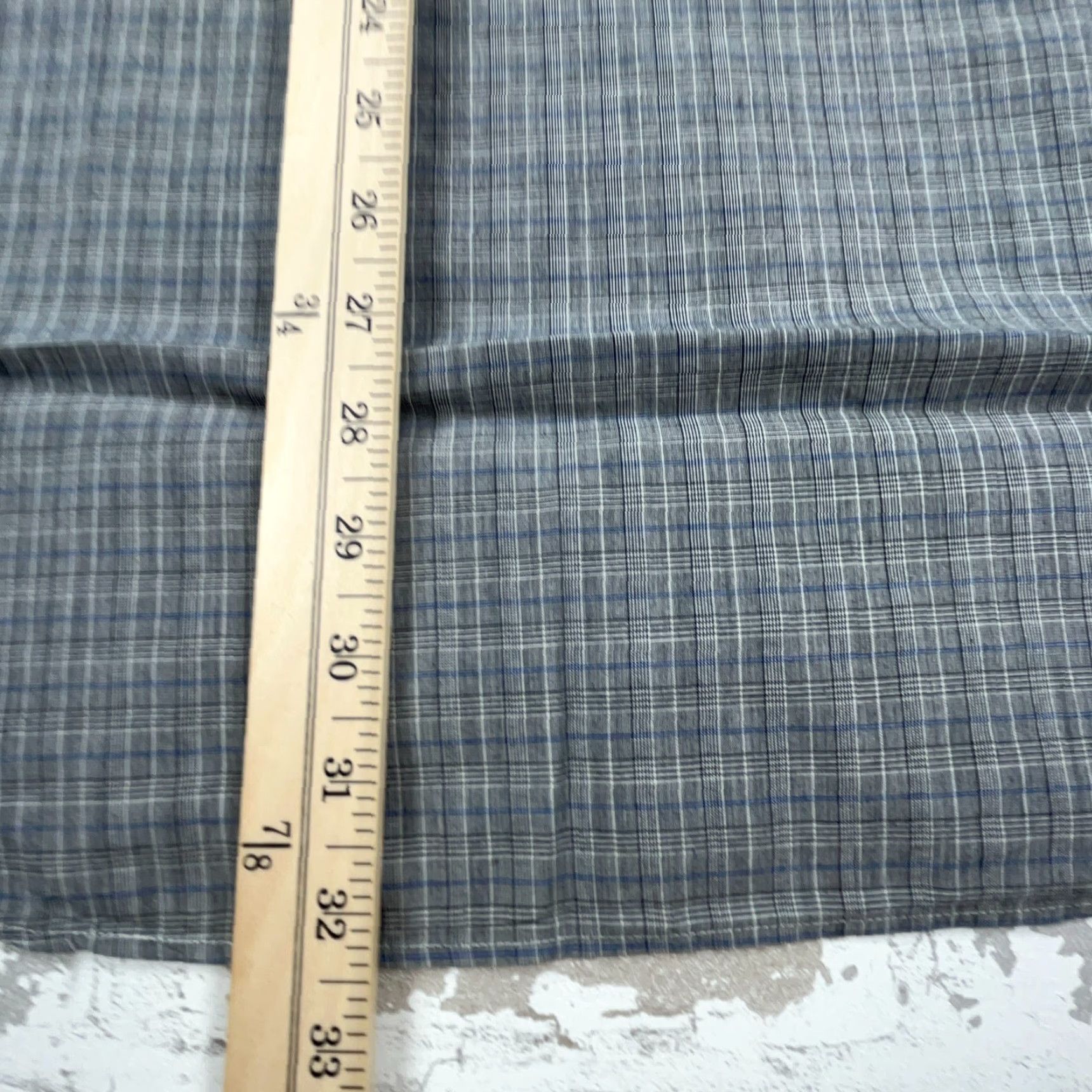Ralph Lauren Ralph Lauren Shirt Men Gray Blue Button Up Glen Check Plaid Dress Sz XL 17.5 34 Size 48R - 7 Thumbnail