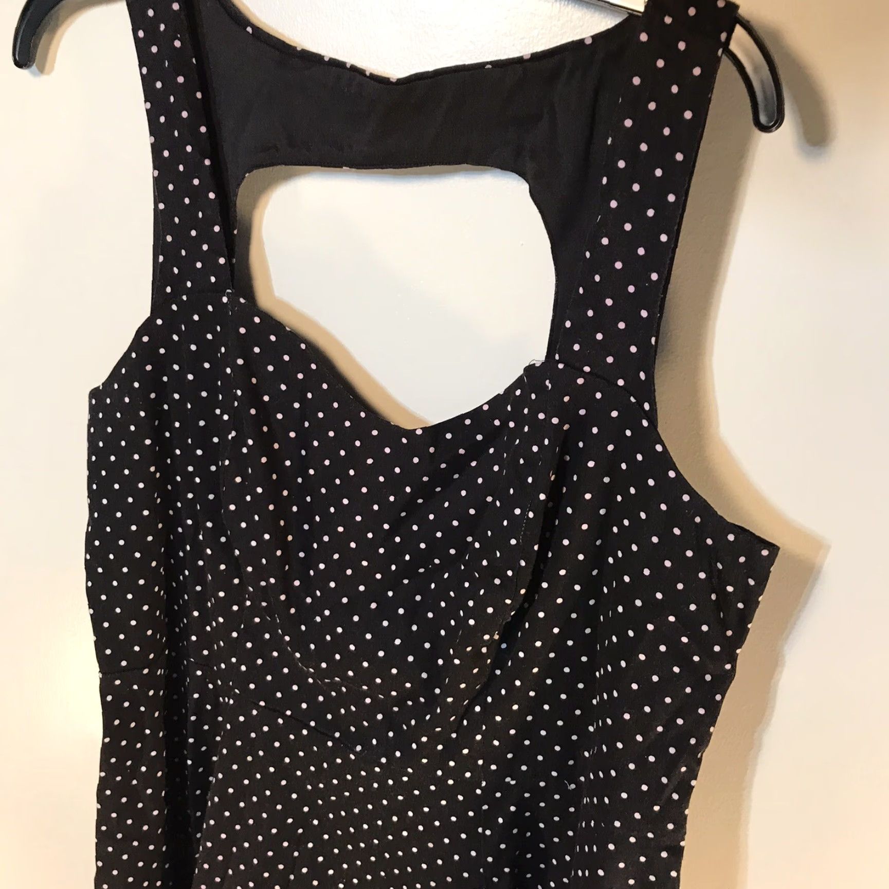 Torrid Torrid Women's Plus Size Midi Dress Sleeveless Polka Dot Cotton Spandex Fit & Flare Summer Casual Dress Size 14 Black White Size XL / US 12-14 / IT 48-50 - 2 Thumbnail