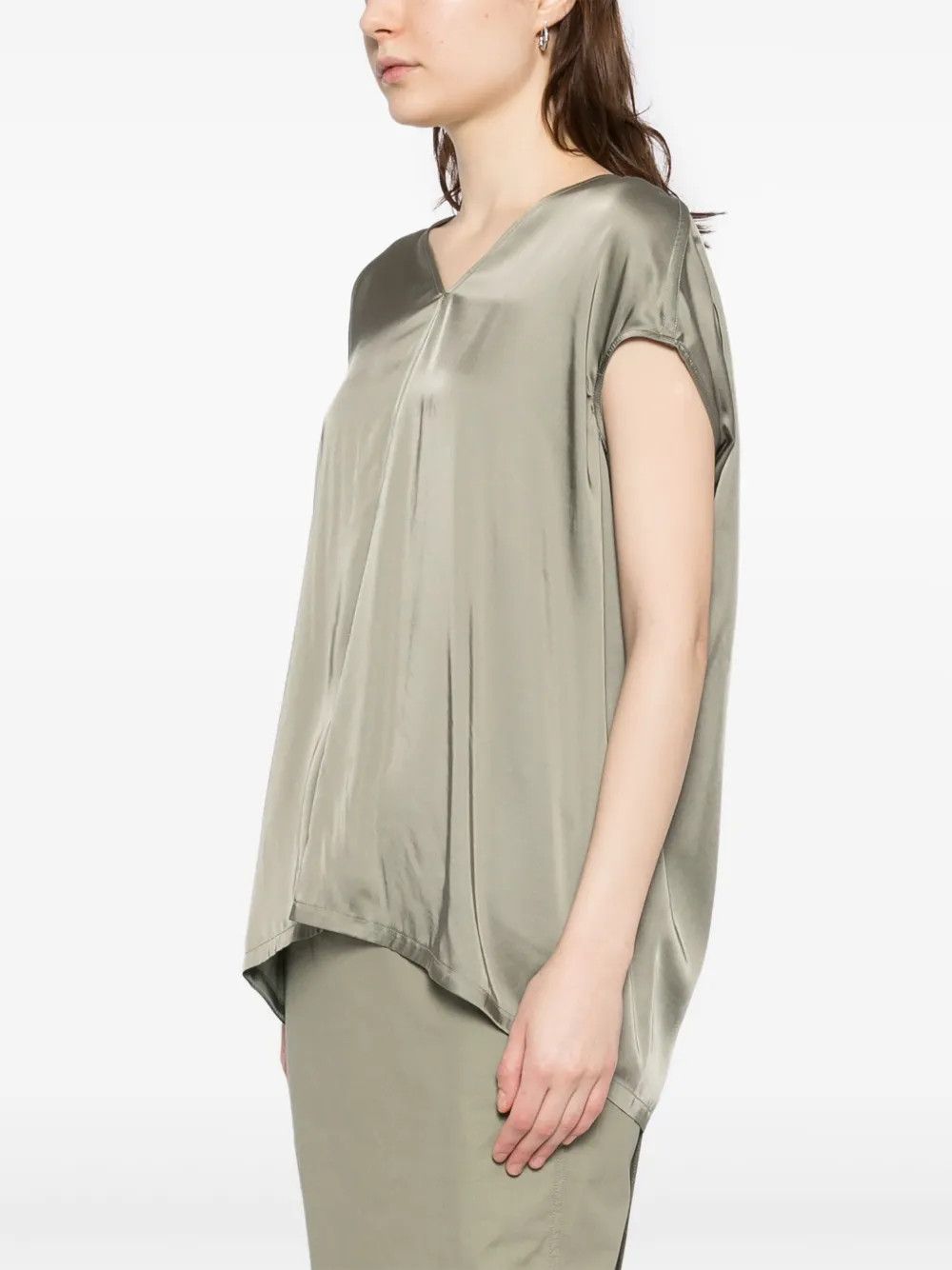 Rick Owens o1y0126 Blouse in Sage Green Size XS / US 0-2 / IT 36-38 - 3 Thumbnail