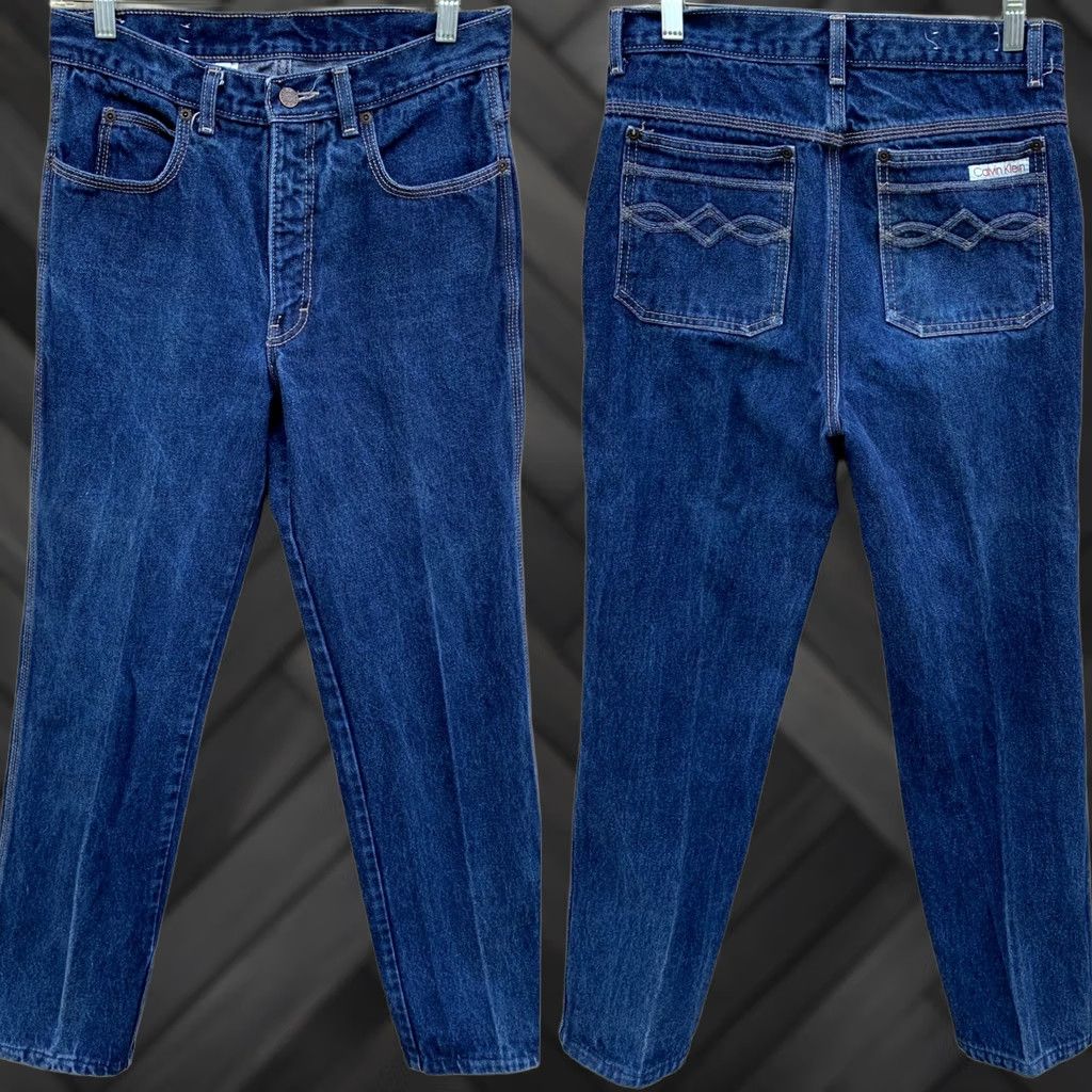 Calvin Klein VINTAGE Calvin Klein Jeans Y0626 32 80s 1980s Denim 5-Pocket 100% Cotton Blue Women XS? Size 24" / US 00 / IT 34 - 1 Thumbnail