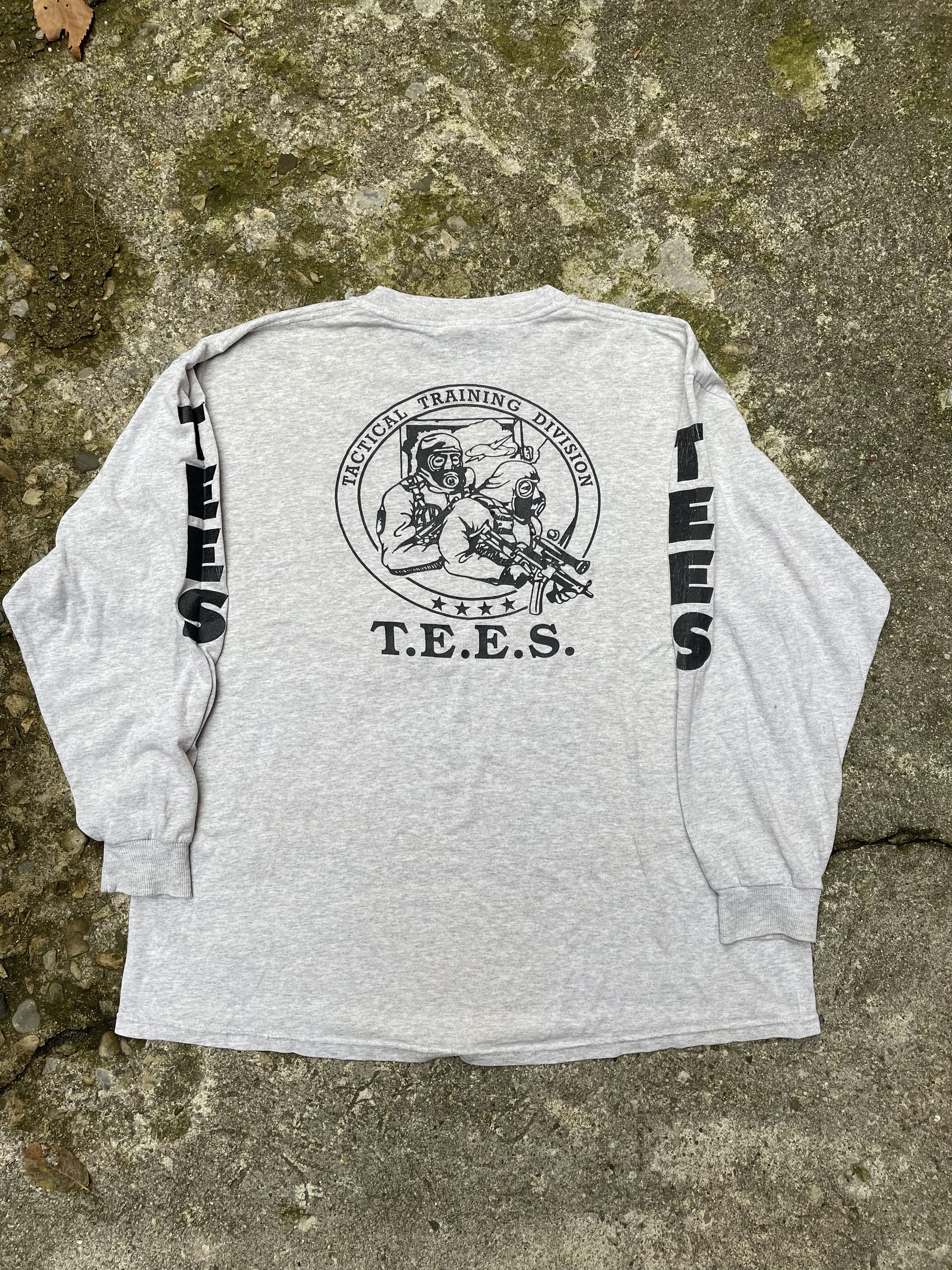 Vintage VTG 90's TEES Tactical Training Division Long Sleeve T-Shirt Size US XL / EU 56 / 4 - 2 Thumbnail