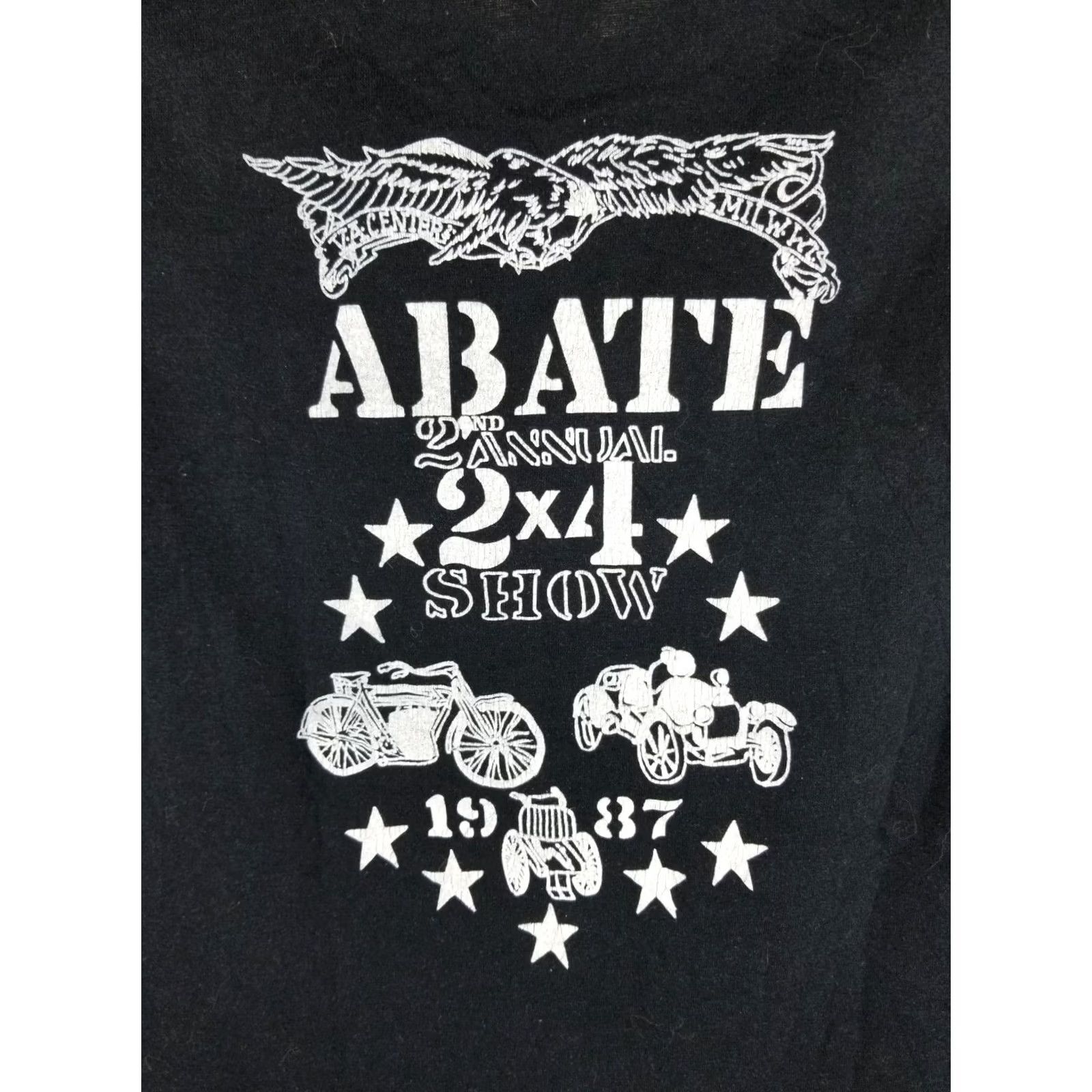 Jerzees VINTAGE ABATE 2ND ANNUAL 2X4 SHOW ONE POCKET JERZEES BLACK T-SHIRT SZ MEDIUM 87' Mens Size US M / EU 48-50 / 2 - 2 Thumbnail
