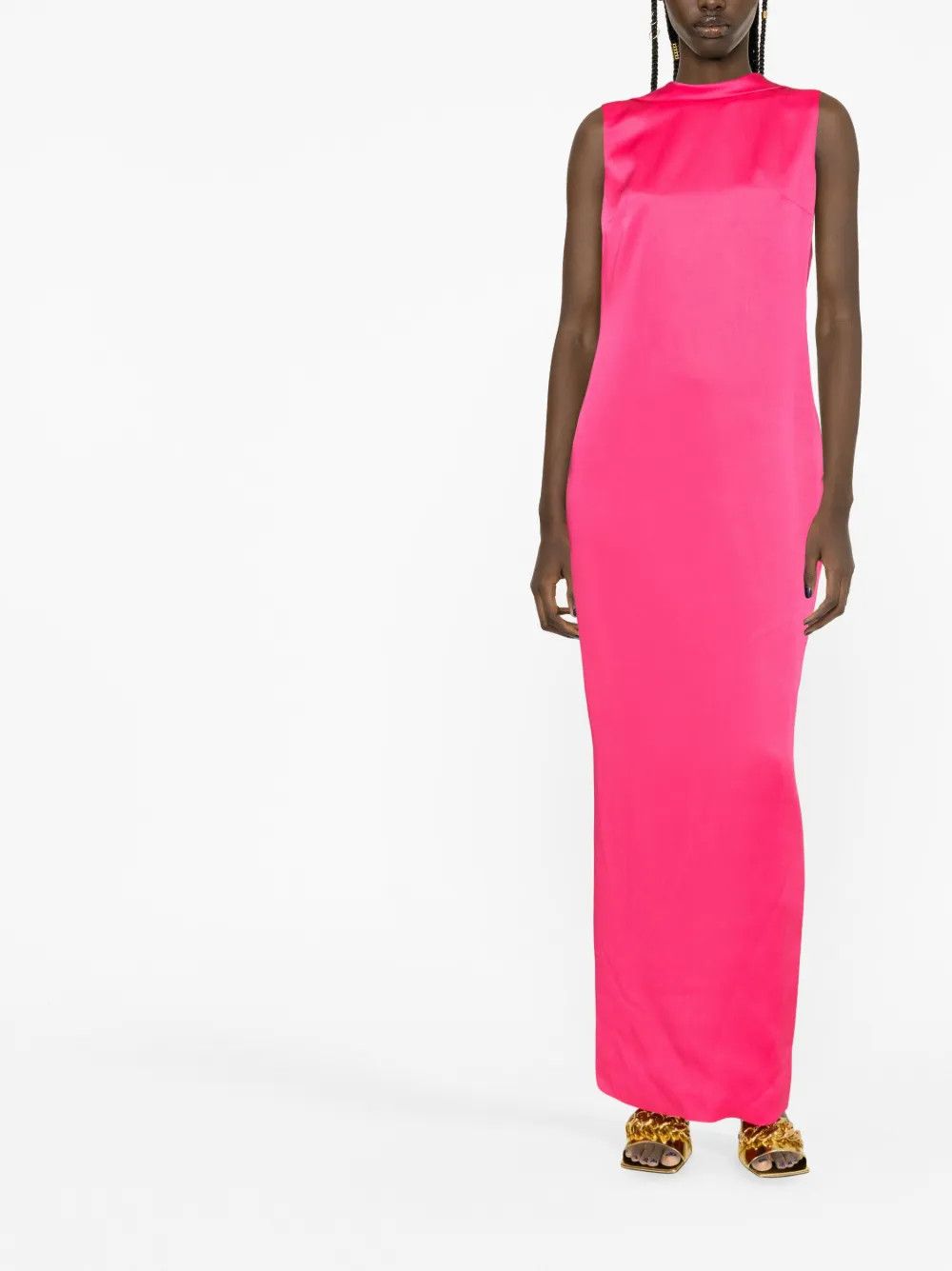 Versace o1y0226 Maxi Dress in Fuchsia Size XS / US 0-2 / IT 36-38 - 2 Thumbnail