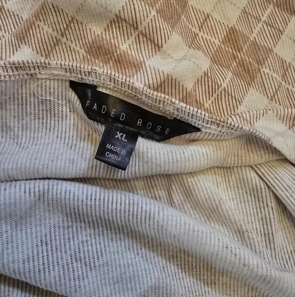 Designer Nude Plaid FR Cropped Tank Size XL / US 12-14 / IT 48-50 - 3 Thumbnail
