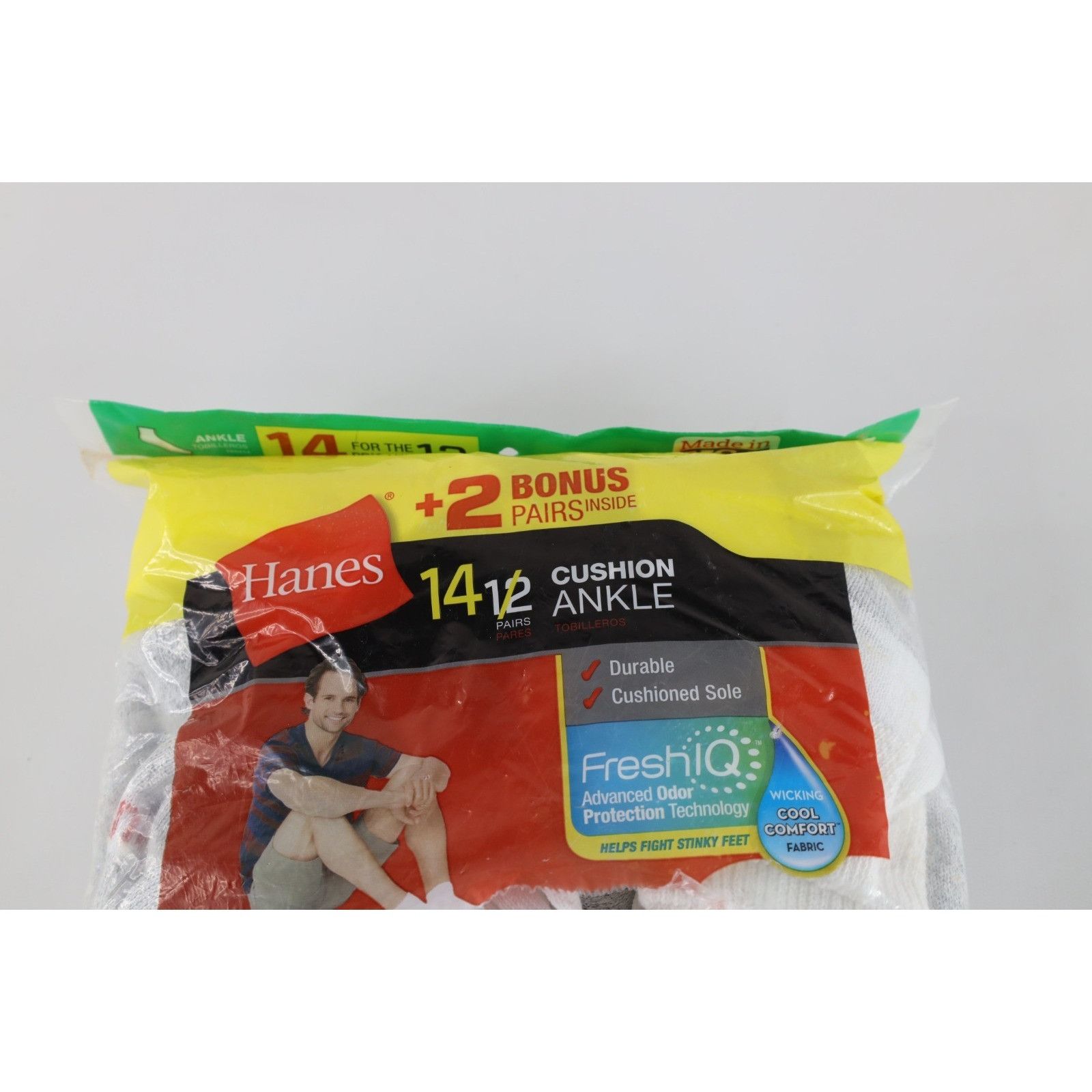 Hanes Deadstock Vintage Y2K Hanes 9 Pack Ankle Socks Size ONE SIZE - 2 Thumbnail