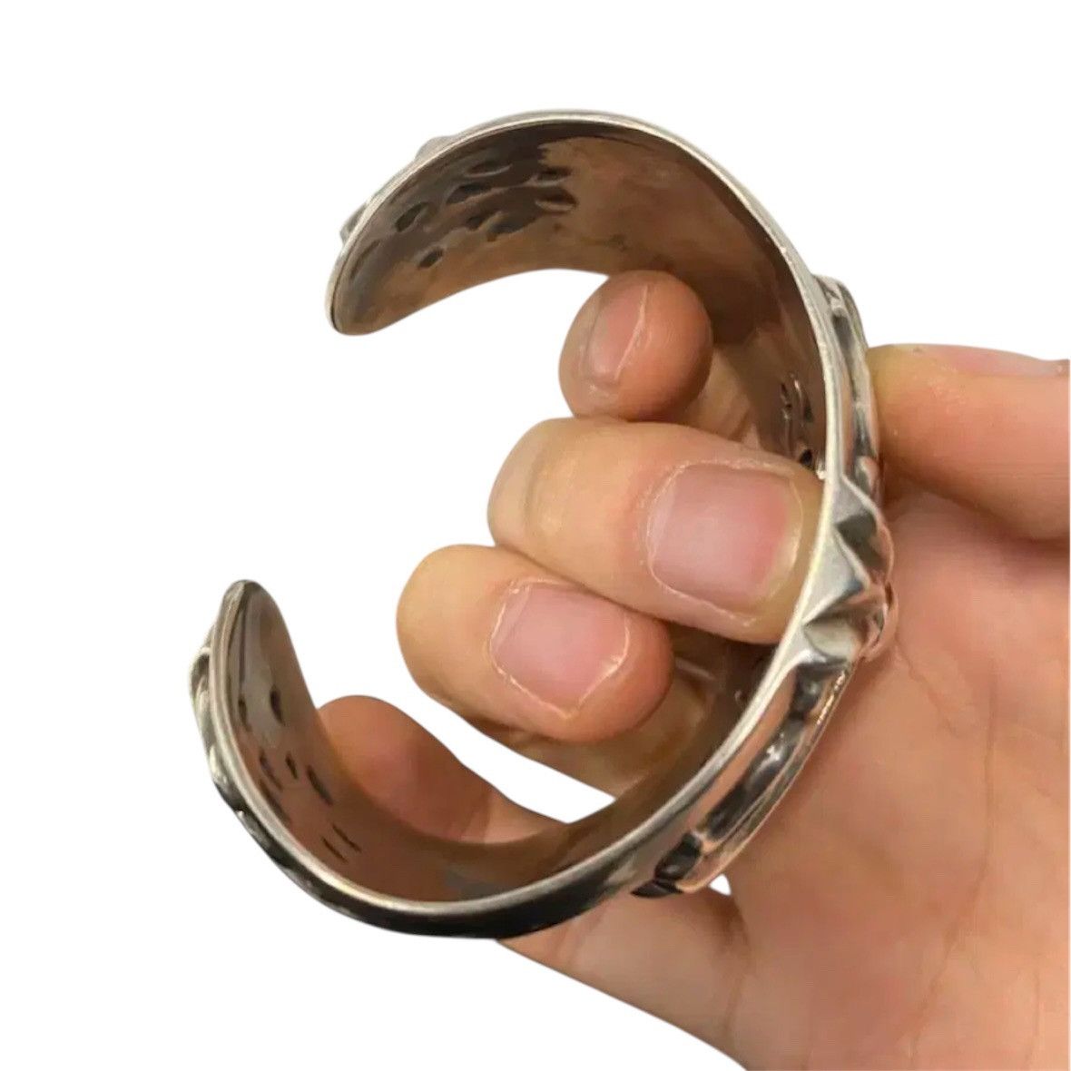 Chrome Hearts Floral Cross Wide Cuff Bangle Beacelet 150g