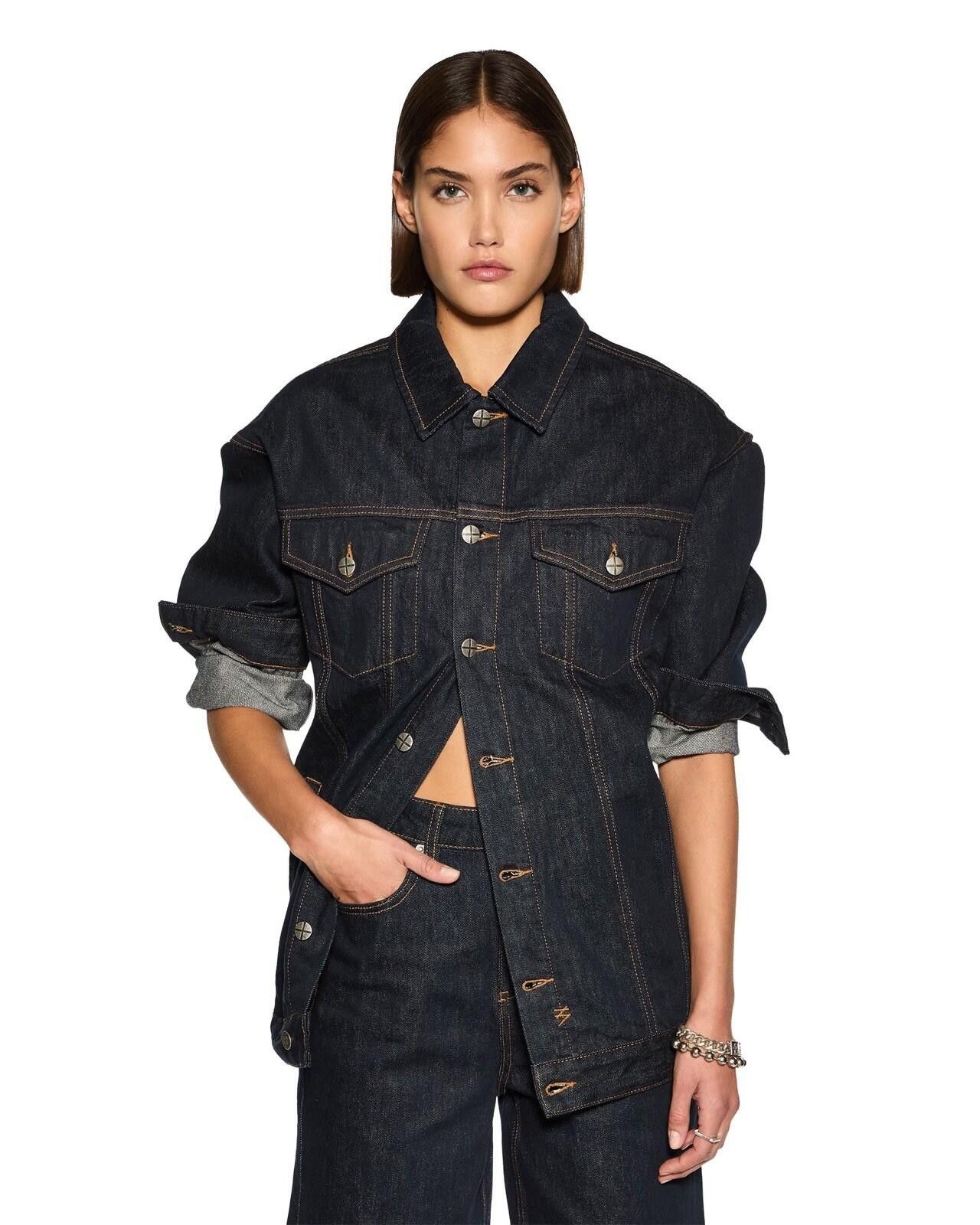 Ksubi new Ksubi womens longline trucker jacket blue top small s 8 Size S / US 4 / IT 40 - 2 Thumbnail