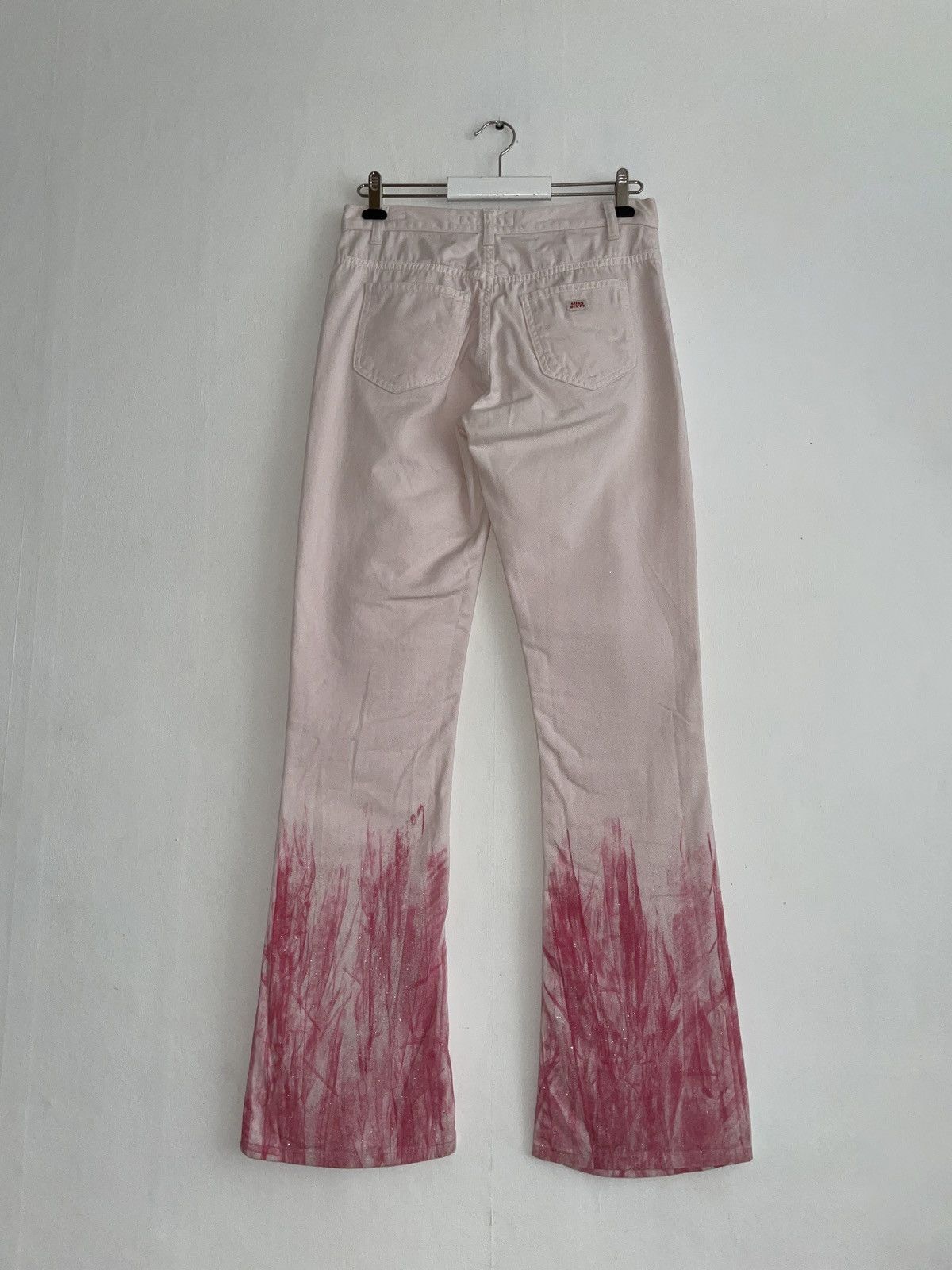 Miss Sixty Miss Sixty Pink Shiny Flared Jeans Size 28" / US 6 / IT 42 - 2 Thumbnail