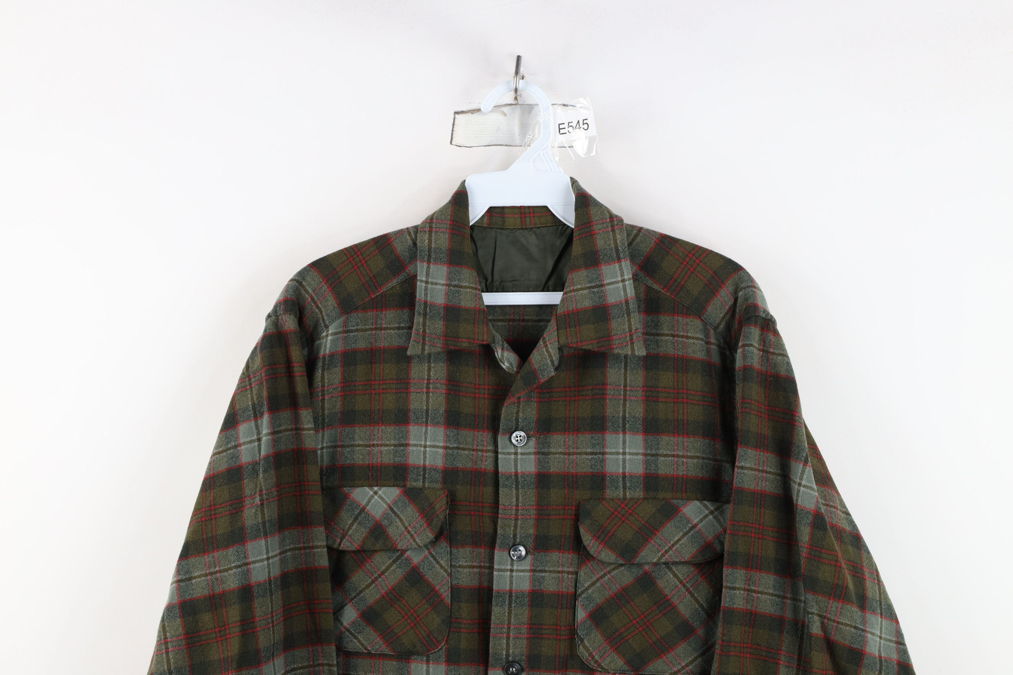Vintage Vintage 50s Rockabilly Wool Board Button Shirt Plaid USA Size US M / EU 48-50 / 2 - 2 Thumbnail