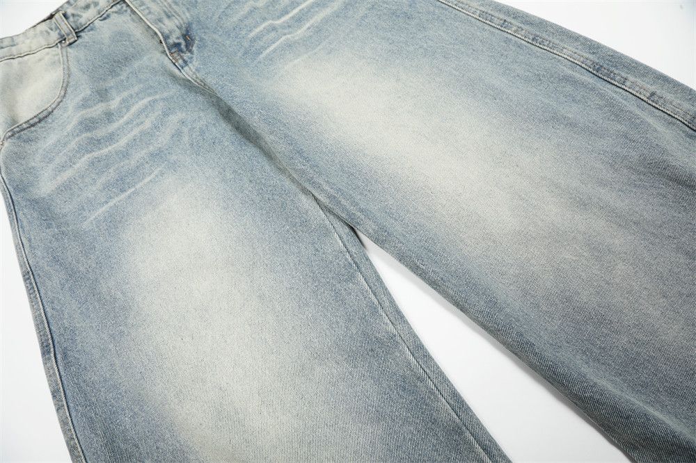 Vintage Men's wide-leg washed distressed scimitar jeans Size US 32 / EU 48 - 4 Thumbnail
