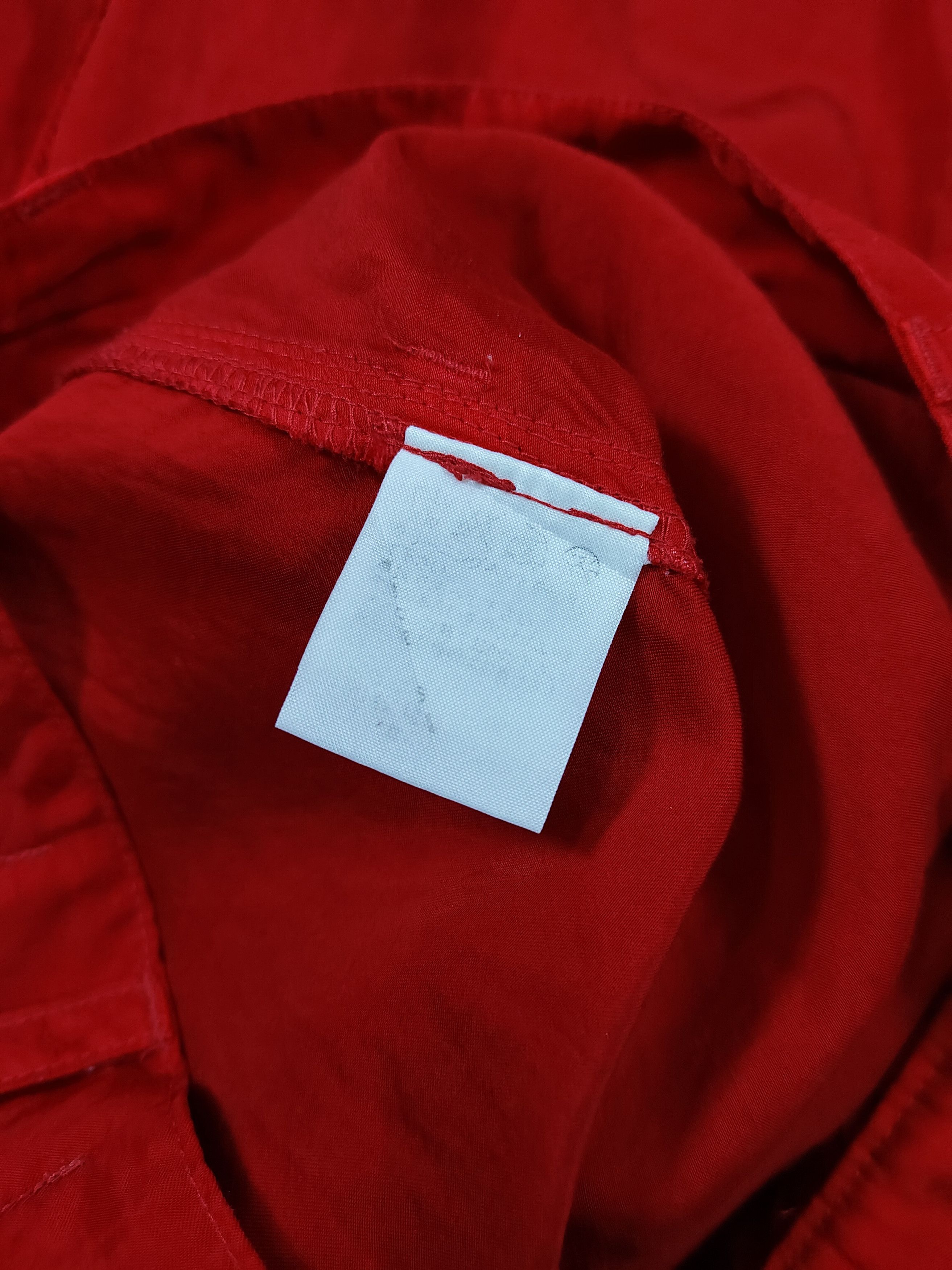 Zucca 2000s ZUCCA- Drop Crotch Cropped Pants Bright Red Size 30" / US 8 / IT 44 - 6 Thumbnail