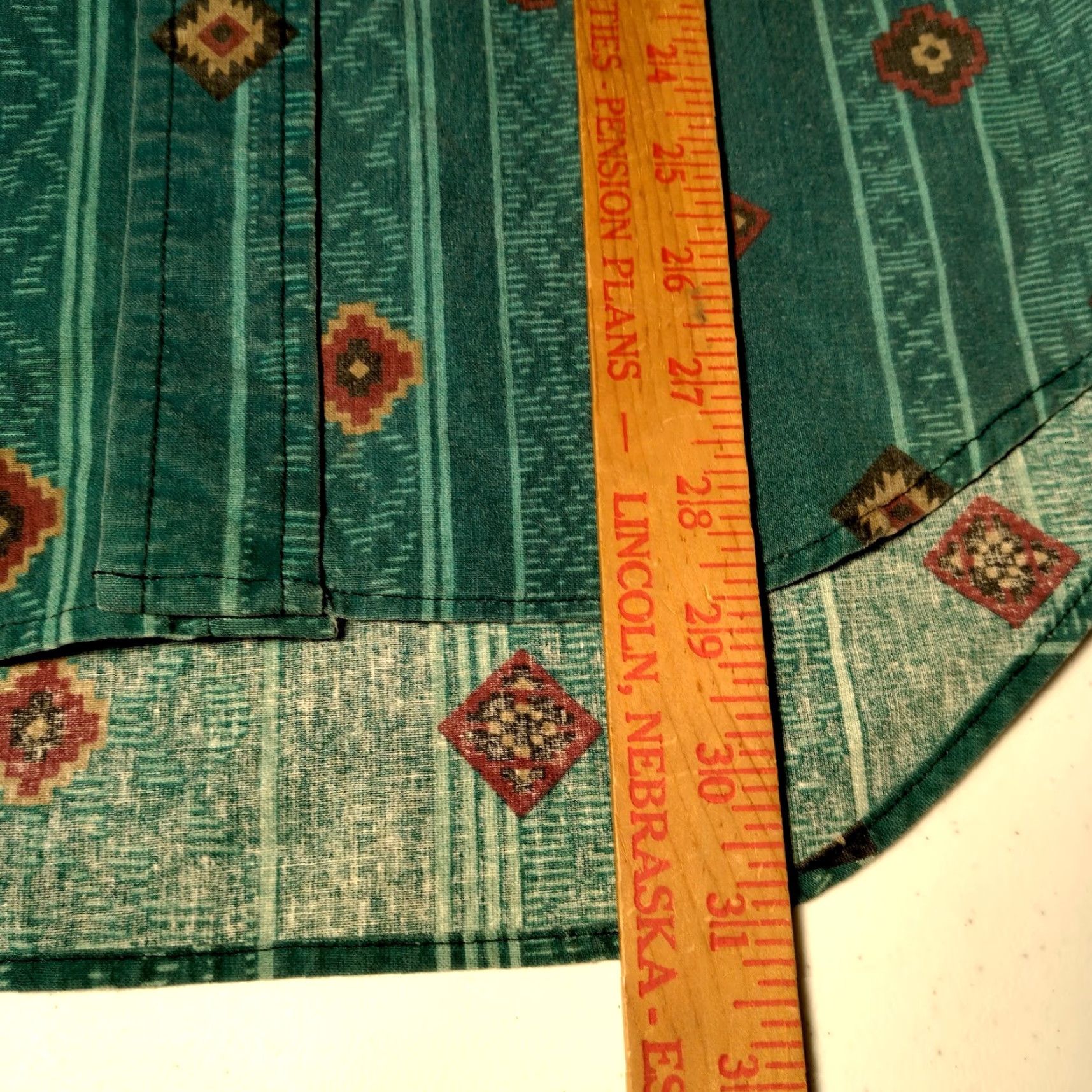 Altea VINTAGE Frontier Series Western Shirt S Teal Geometric Button-Up Casual Cowboy Ranchwear Mens Size US S / EU 44-46 / 1 - 6 Thumbnail