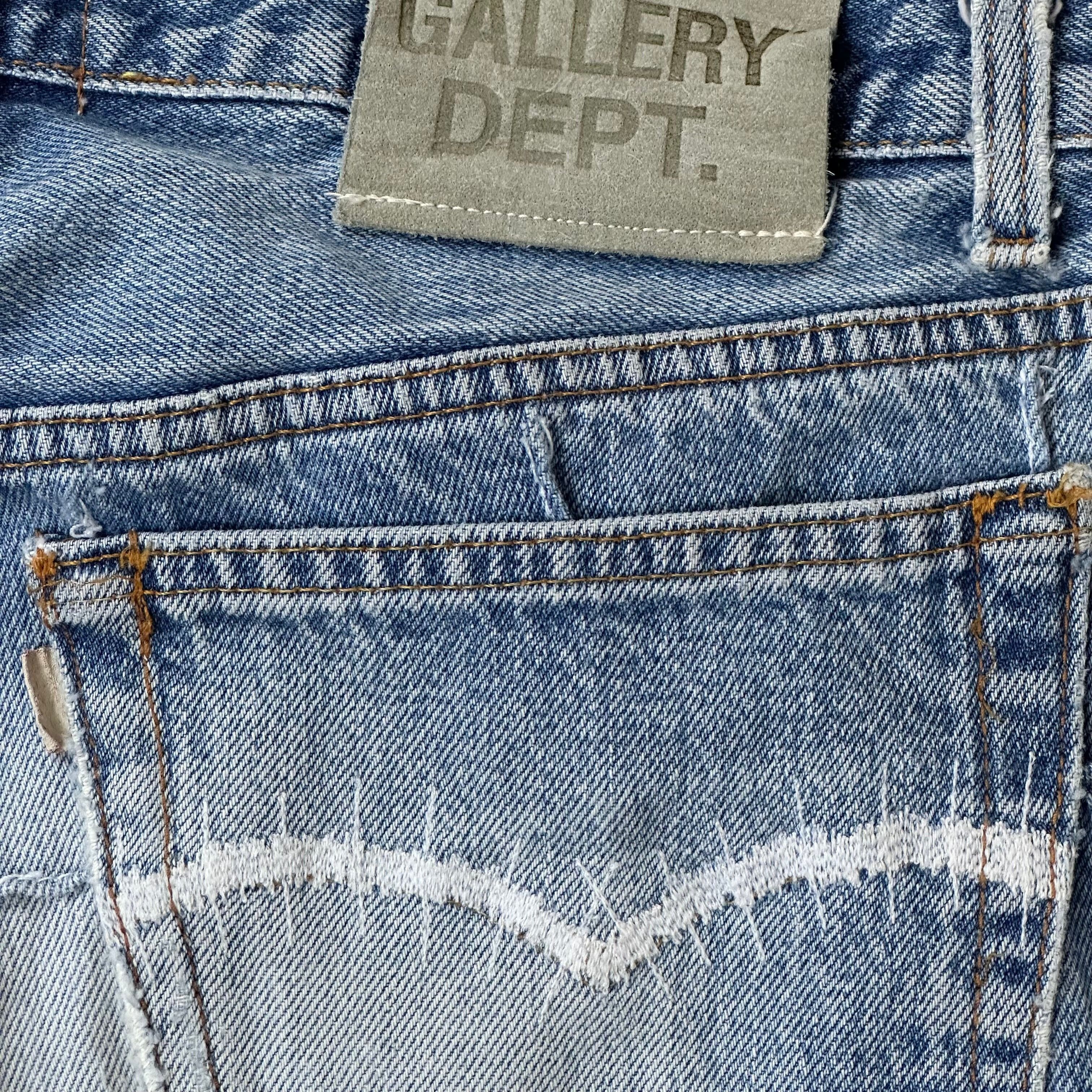 Gallery Dept. gallery dept lenny flare denim jeans indigo patchwork RARE Size US 31 - 8 Thumbnail