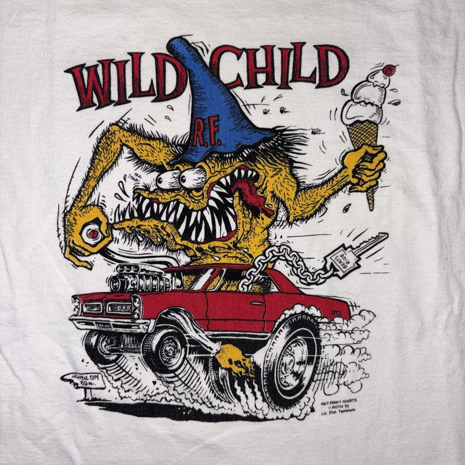 Vintage Vintage Big Daddy Roth Wild Child Single Stitch XXL Rat Fink Size US XXL / EU 58 / 5 - 3 Thumbnail