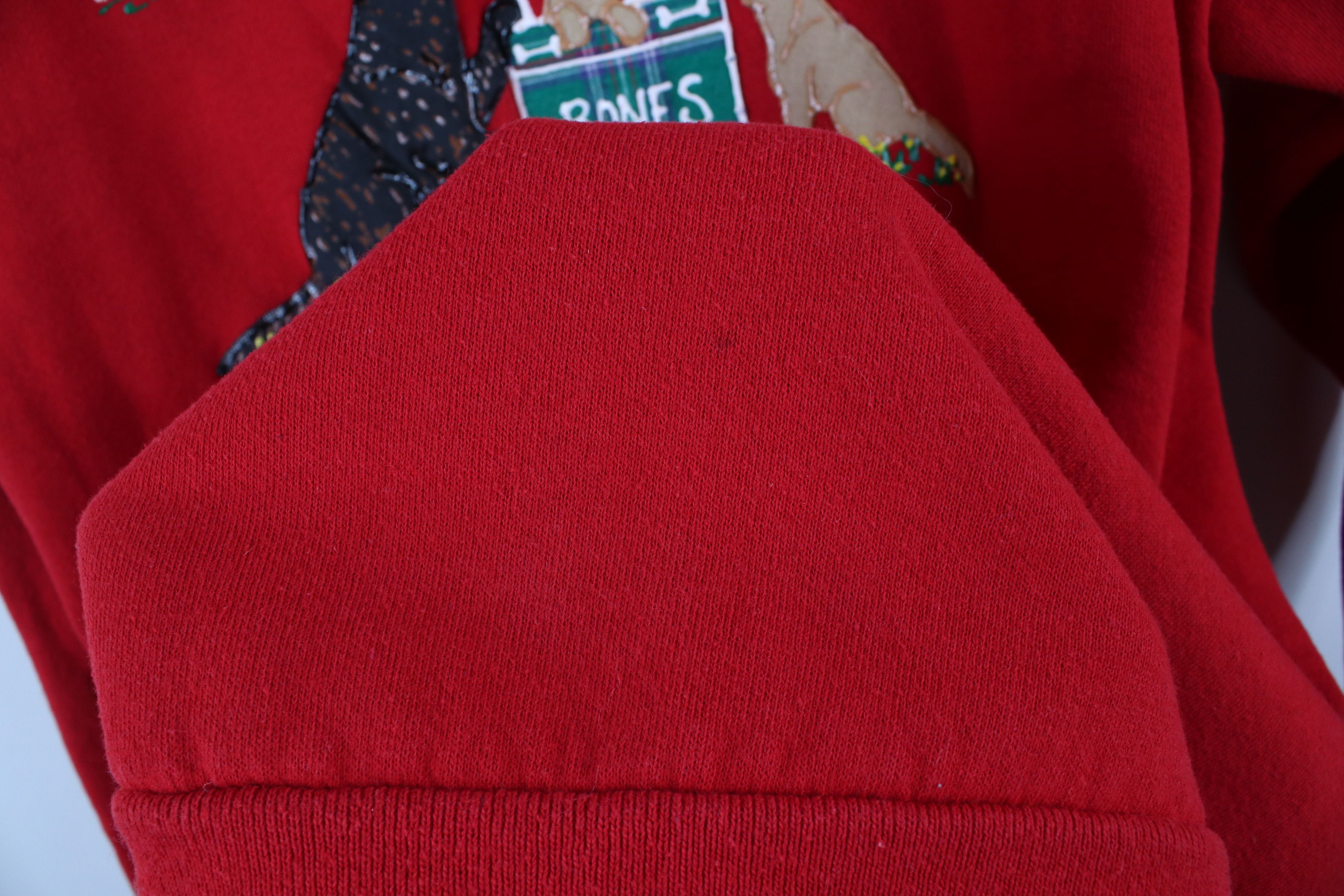Vintage Vintage 90s Streetwear Farmhouse Puppy Sweatshirt Red USA Size L / US 10 / IT 46 - 7 Thumbnail