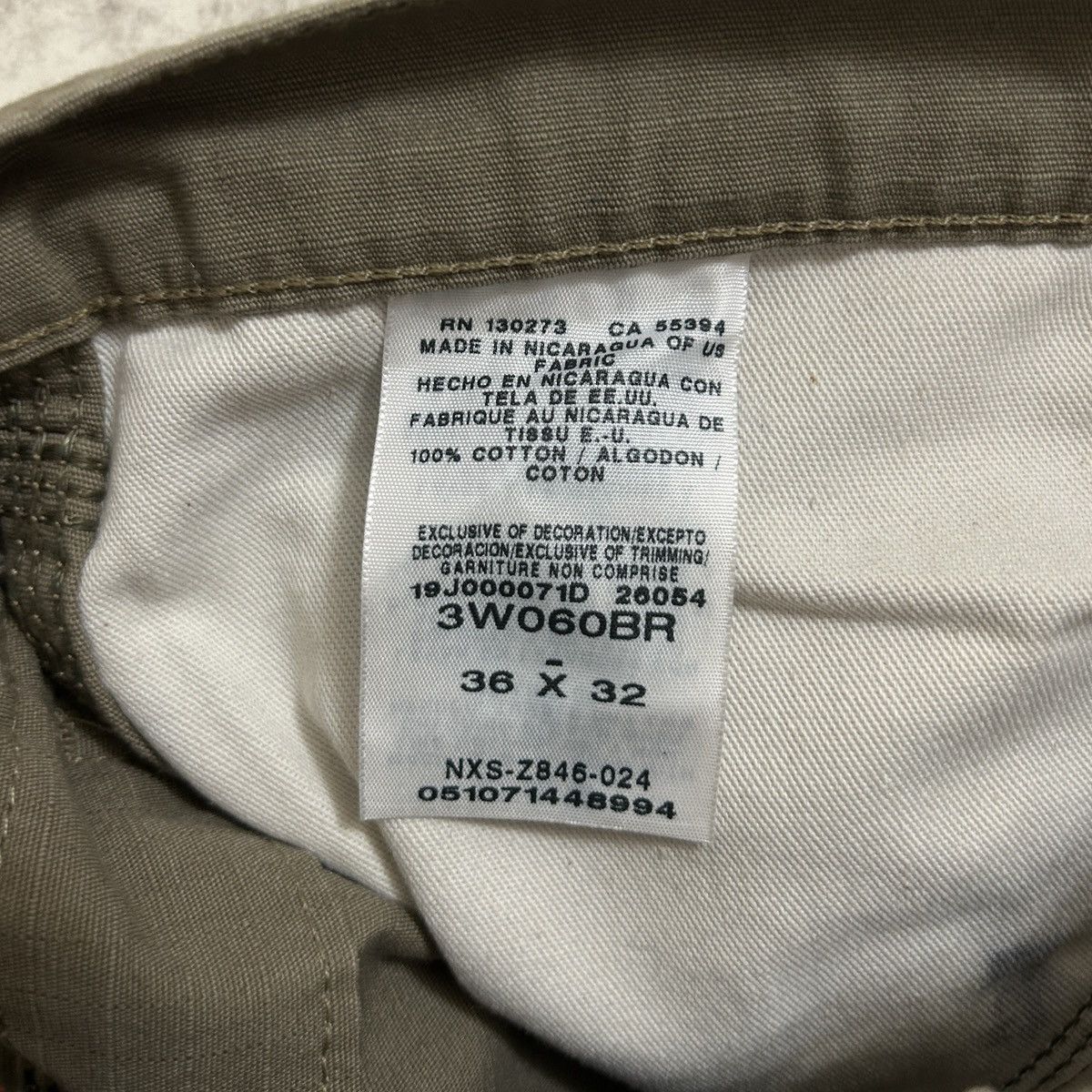 Wrangler Wrangler Riggs Workwear Beige Cargo Pants Size US 36 / EU 52 - 3 Thumbnail